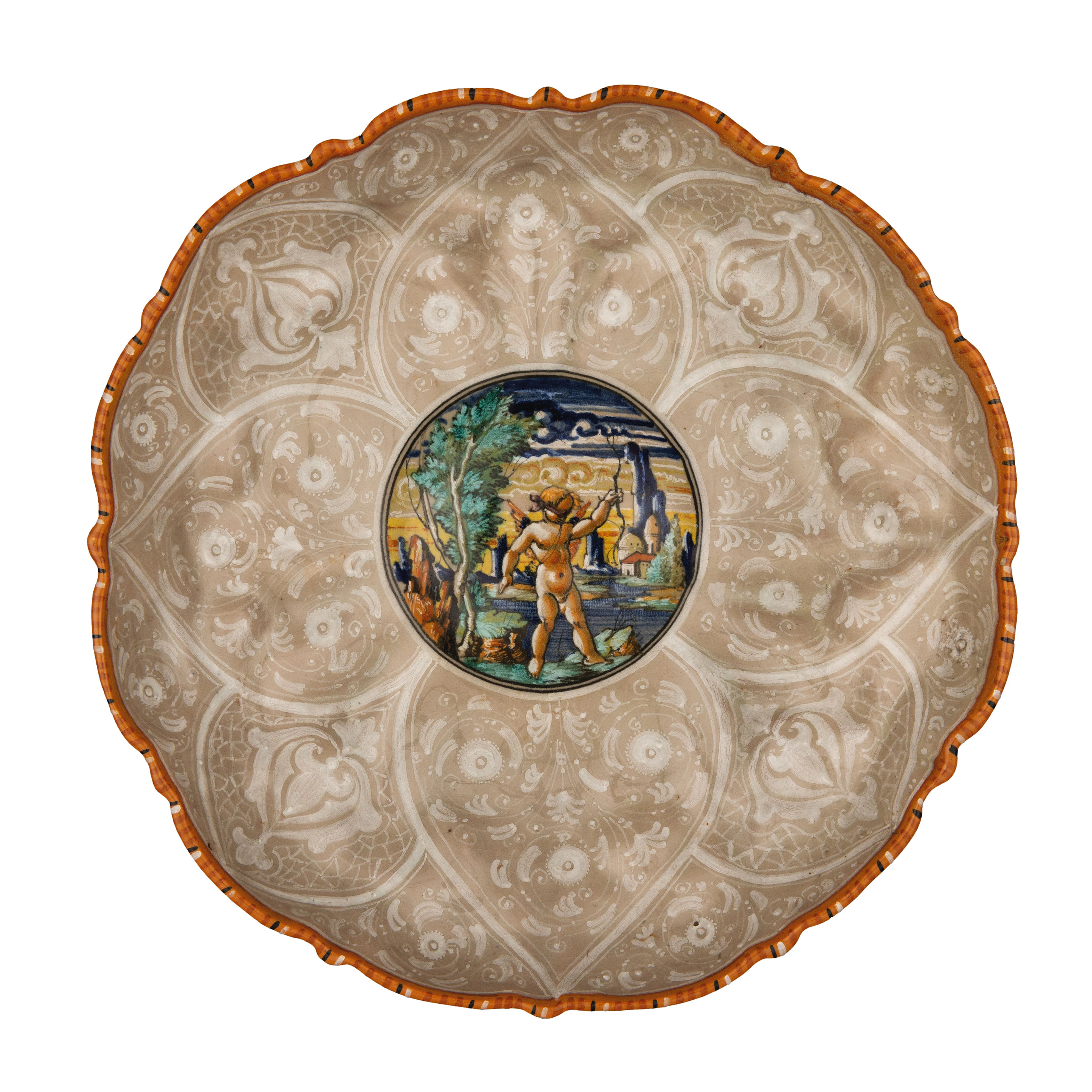 ALZATA IN MAIOLICA POLICROMA, MAIOLICHE ARTISTICHE PESARESI, PESARO