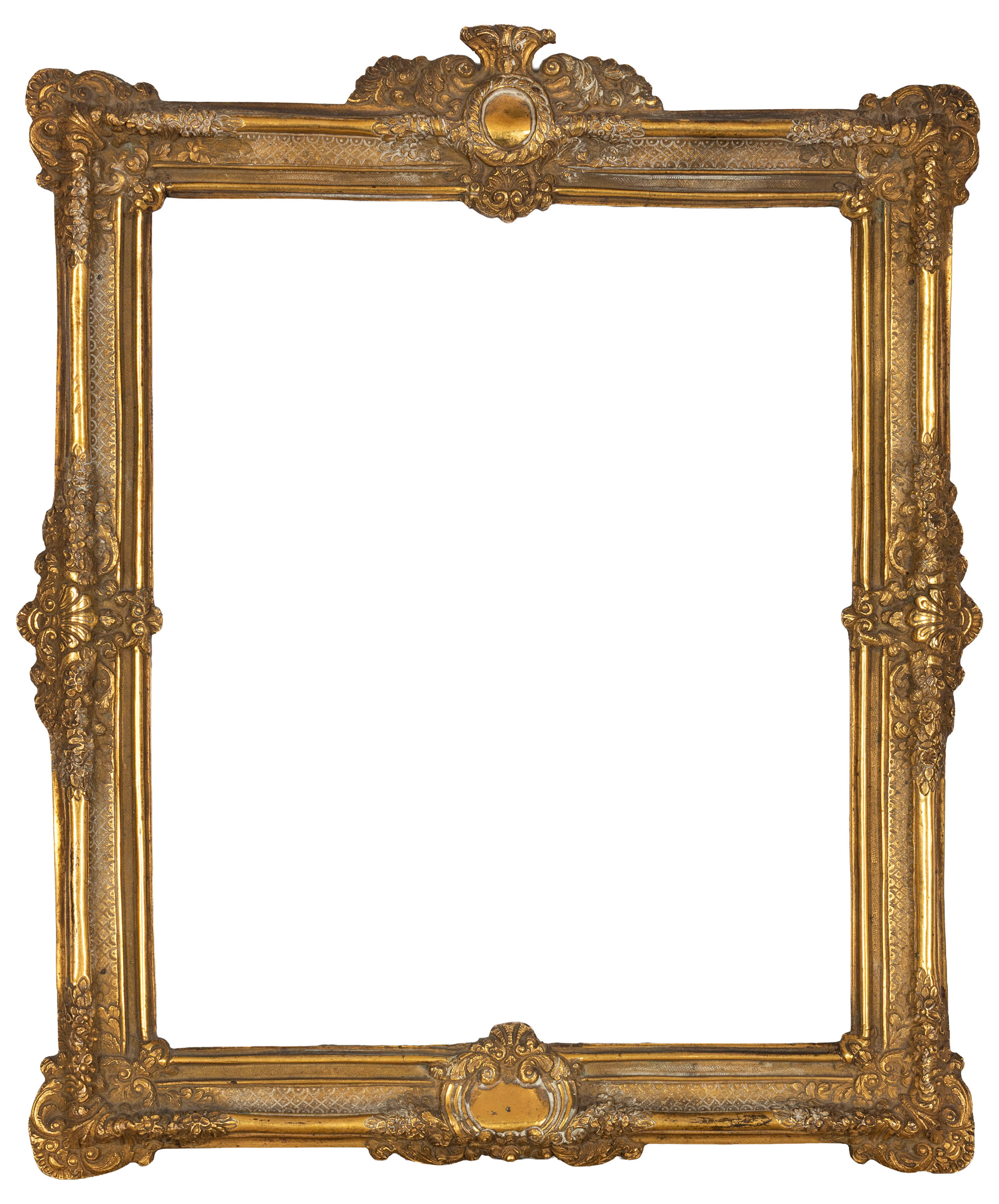 PICCOLA CORNICE IN BRONZO DORATO, FRANCIA, XIX SECOLO