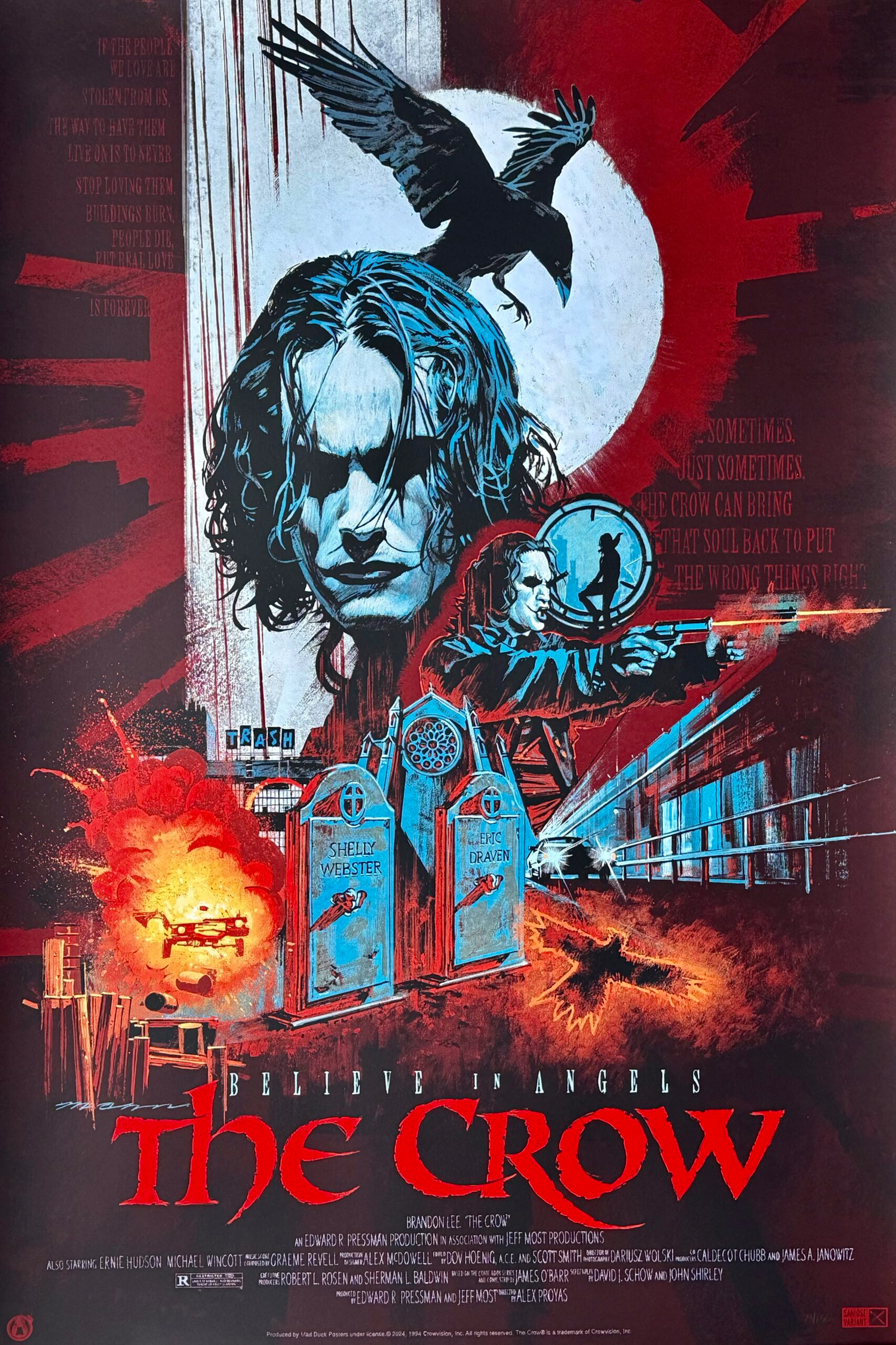 The Crow Alternative Movie Poster - Brandon Lee - Paul Mann