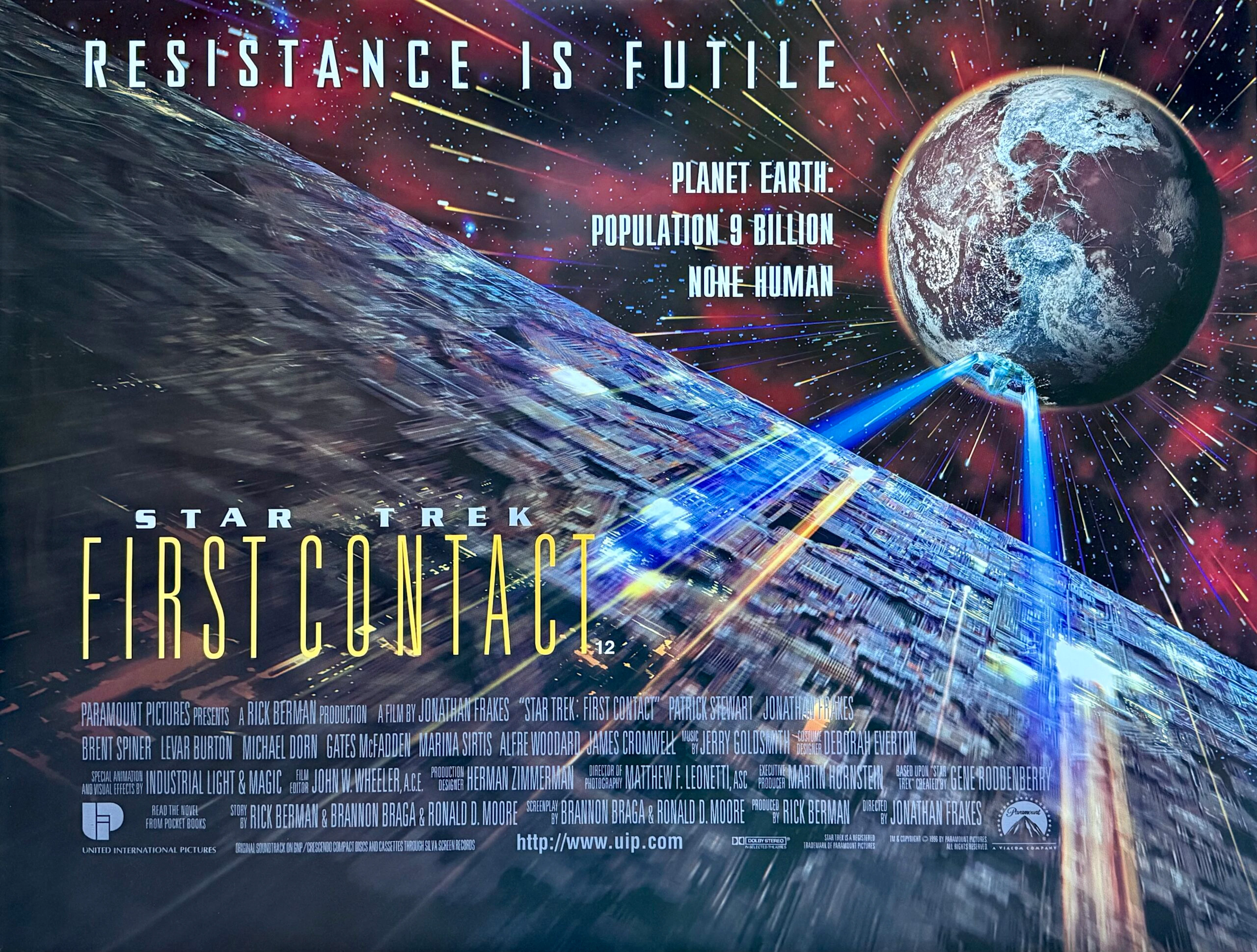 Original Star Trek: First Contact Movie Poster - Patrick Stewart