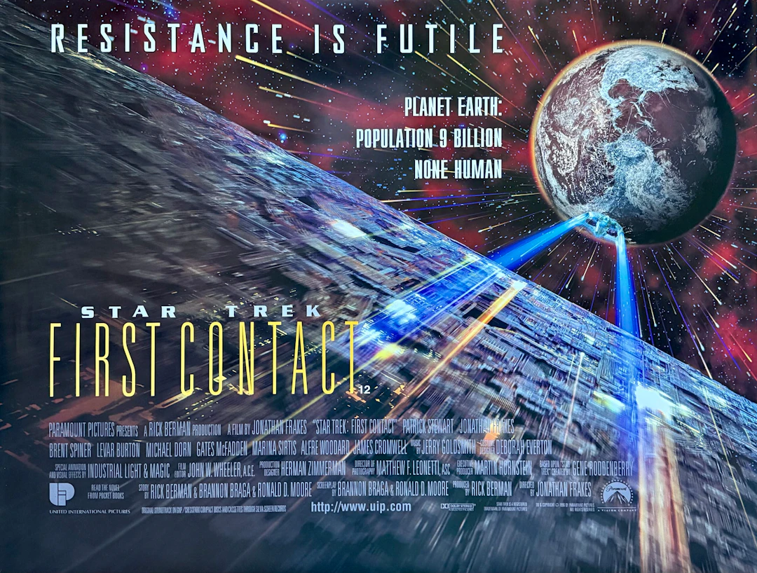 Original Star Trek: First Contact Movie Poster - Patrick Stewart