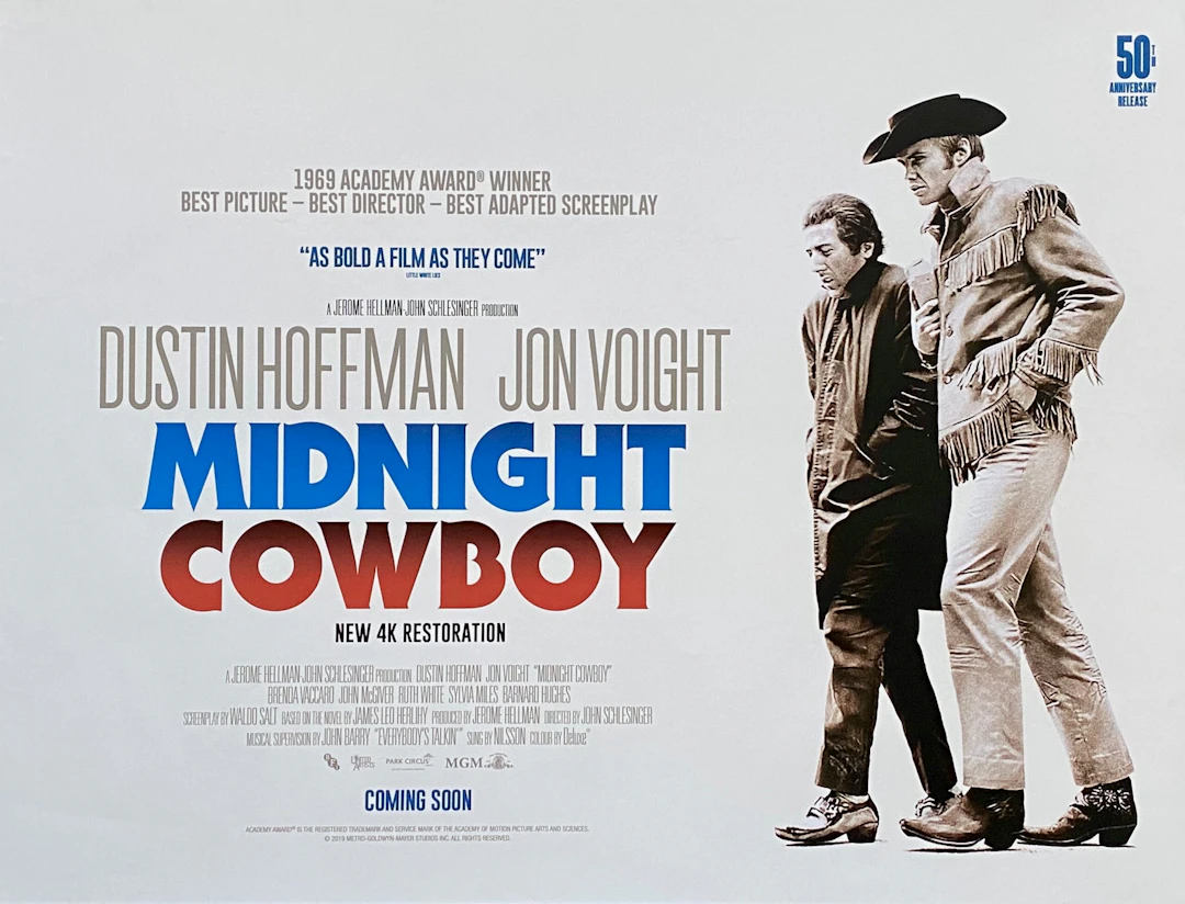 Original Midnight Cowboy Movie Poster - Jon Voight - Dustin Hoffman