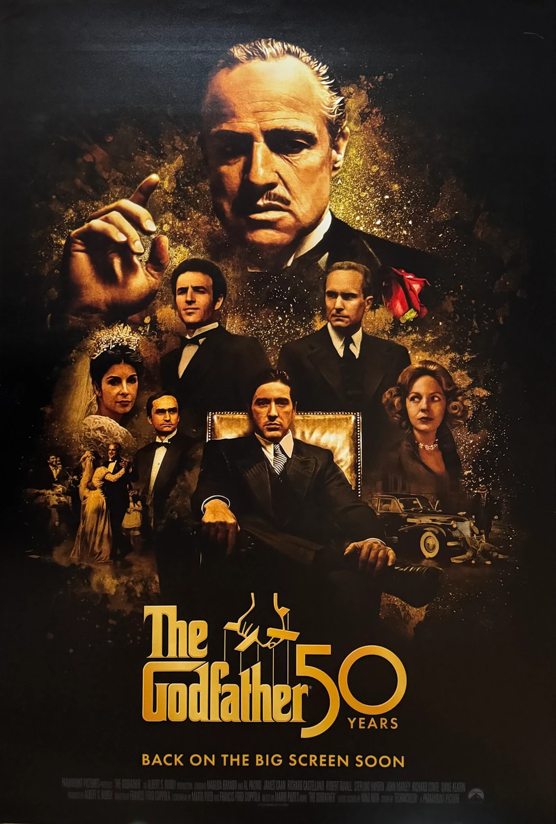 Original The Godfather Movie Poster - Marlon Brando - Al Pacino