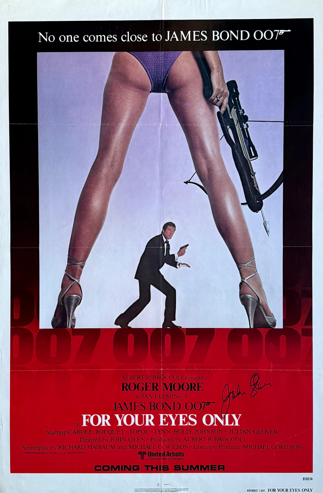 Original James Bond: For Your Eyes Only Movie Poster - 007