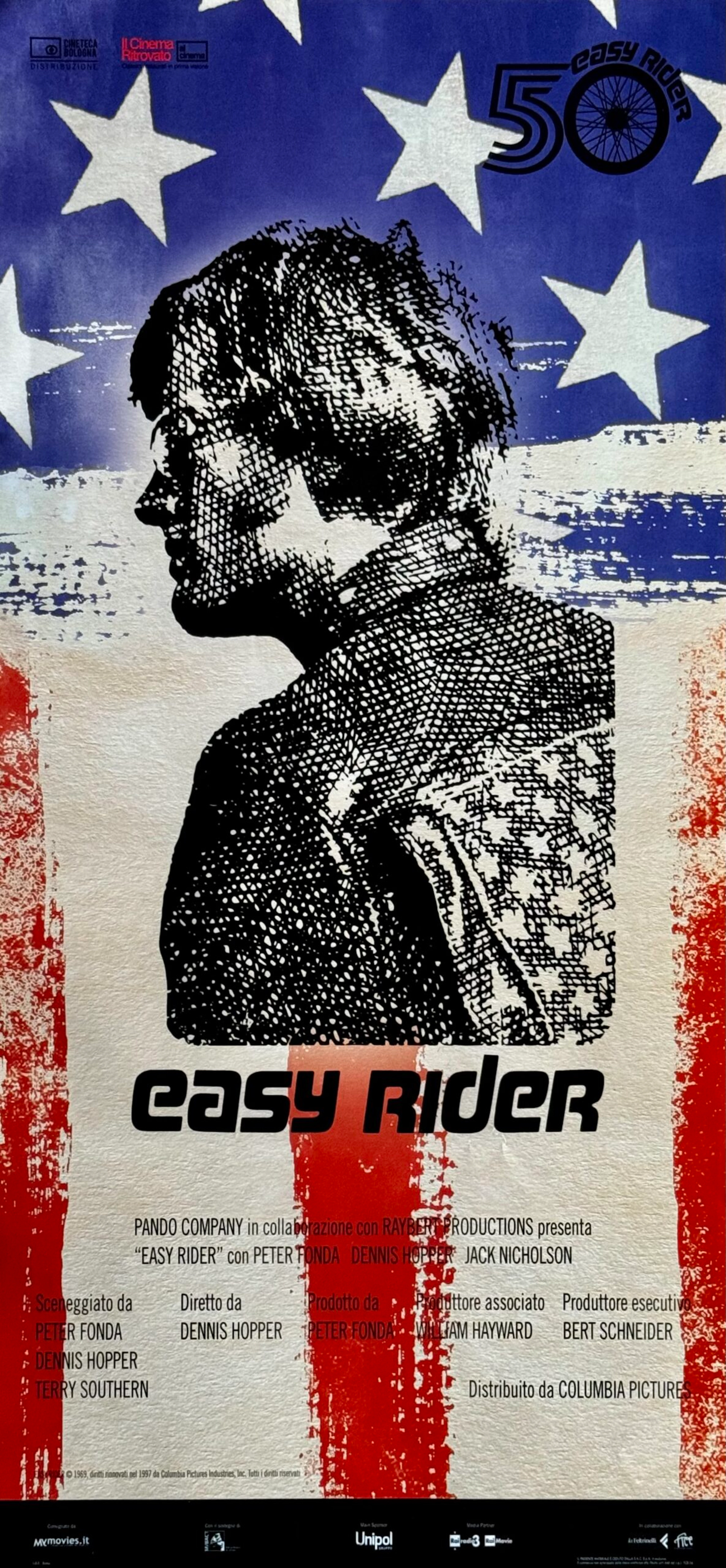 Original Easy Rider Movie Poster - Peter Fonda - Harley Davdison