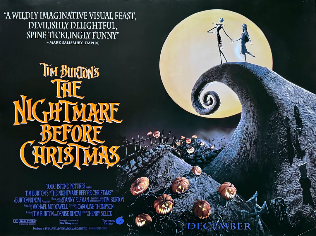 Original Nightmare Before Christmas Movie Poster - Tim Burton