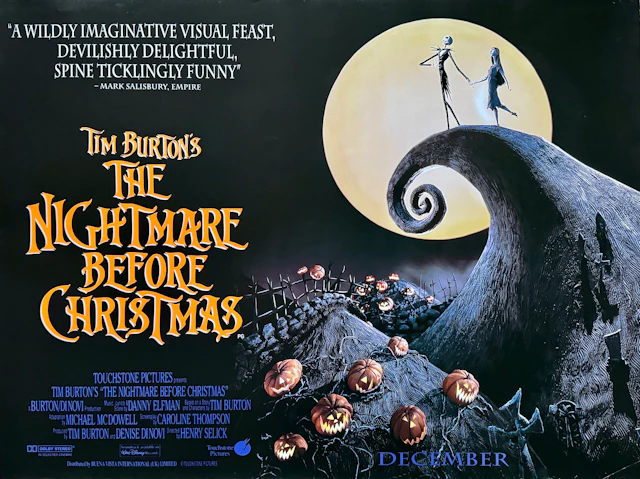 Original Nightmare Before Christmas Movie Poster - Tim Burton