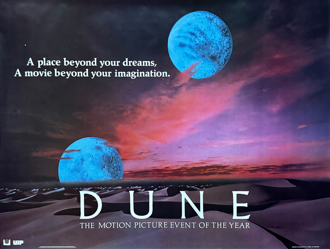 Original DUNE Movie Poster - Sci-Fi - Frank Herbert - David Lynch