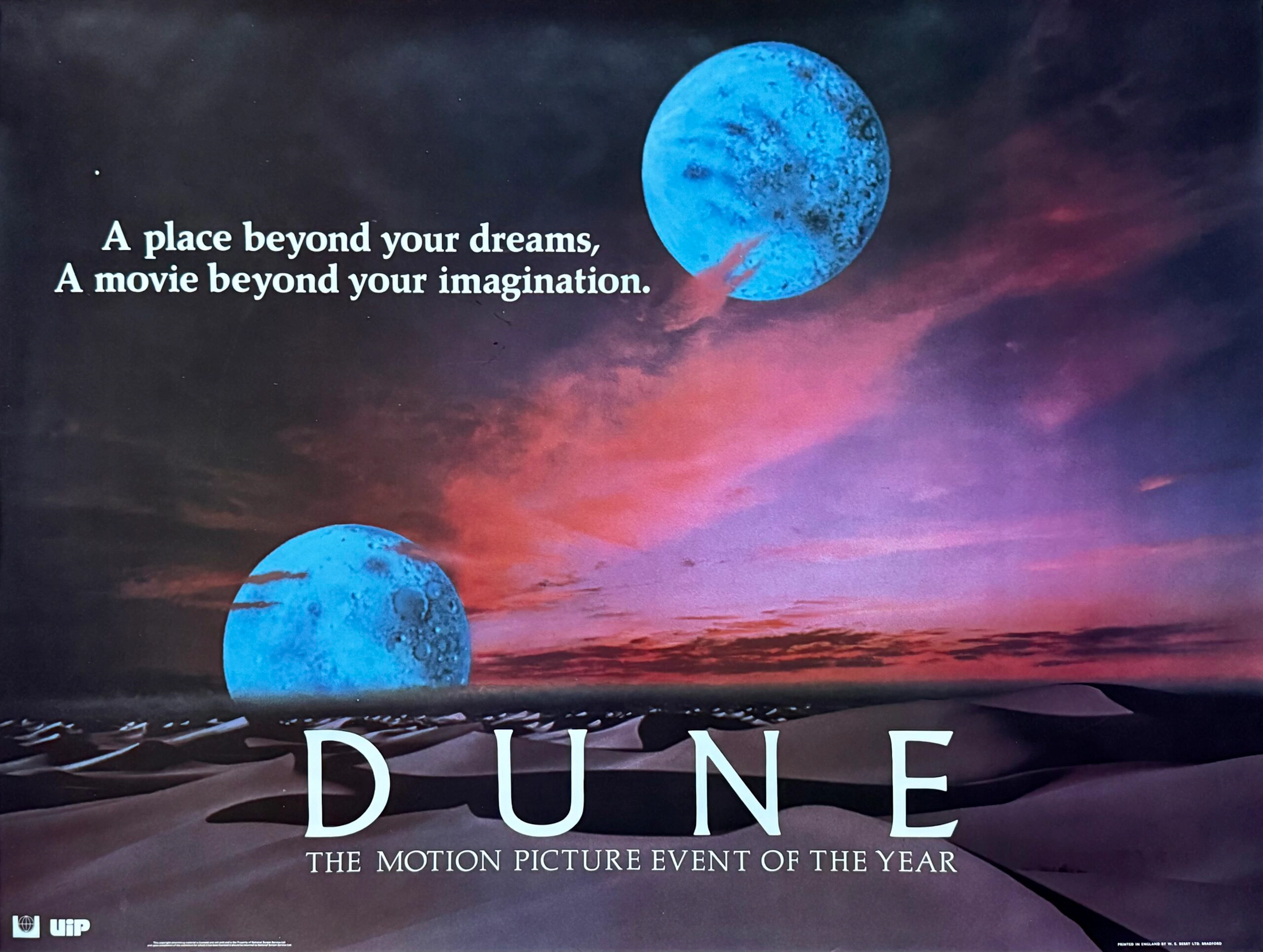 Original DUNE Movie Poster - Sci-Fi - Frank Herbert - David Lynch