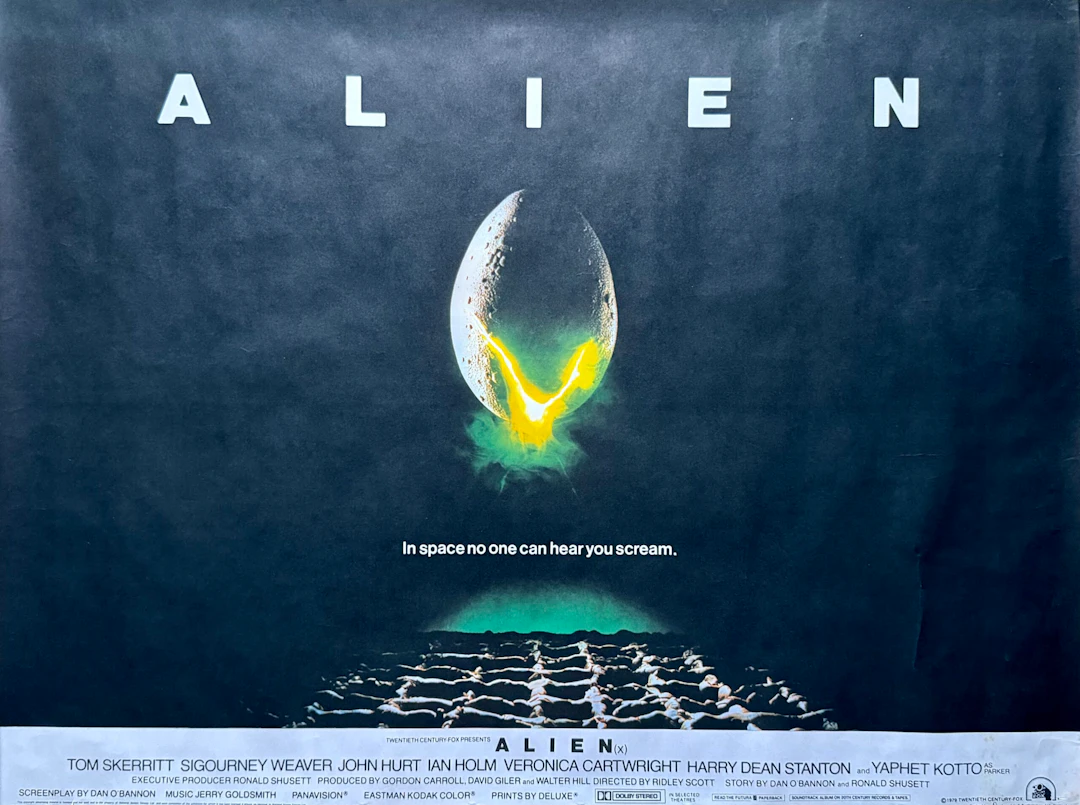 Original Alien Movie Poster - Ridley Scott - Sigourney Weaver