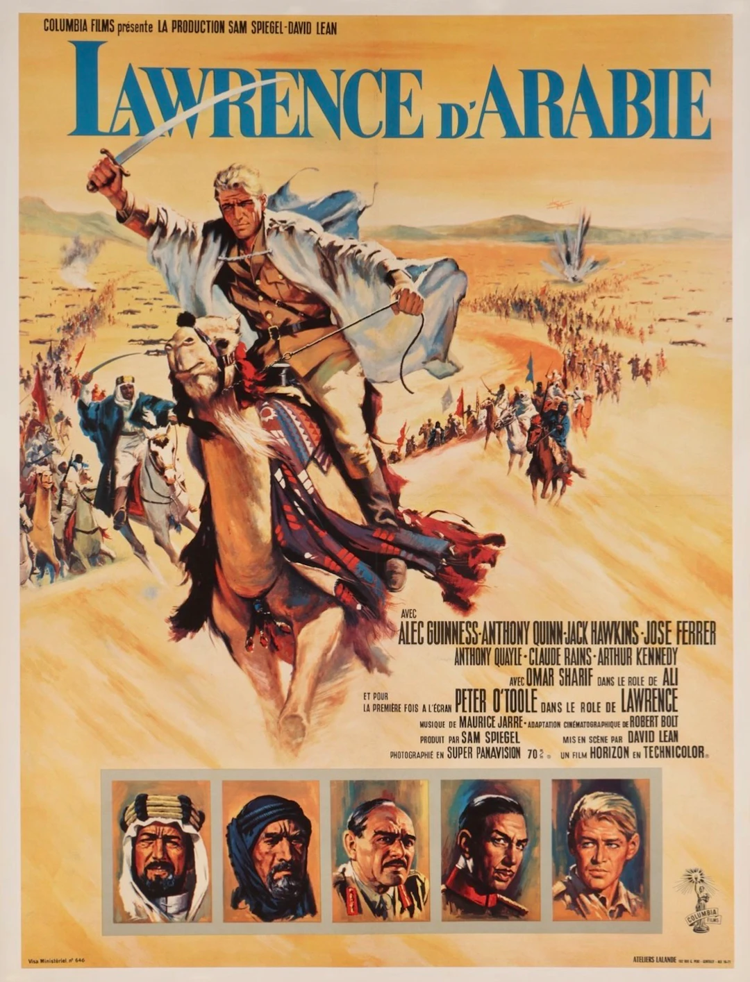 Original Lawrence of Arabia Movie Poster - Peter O'Toole - Affiche