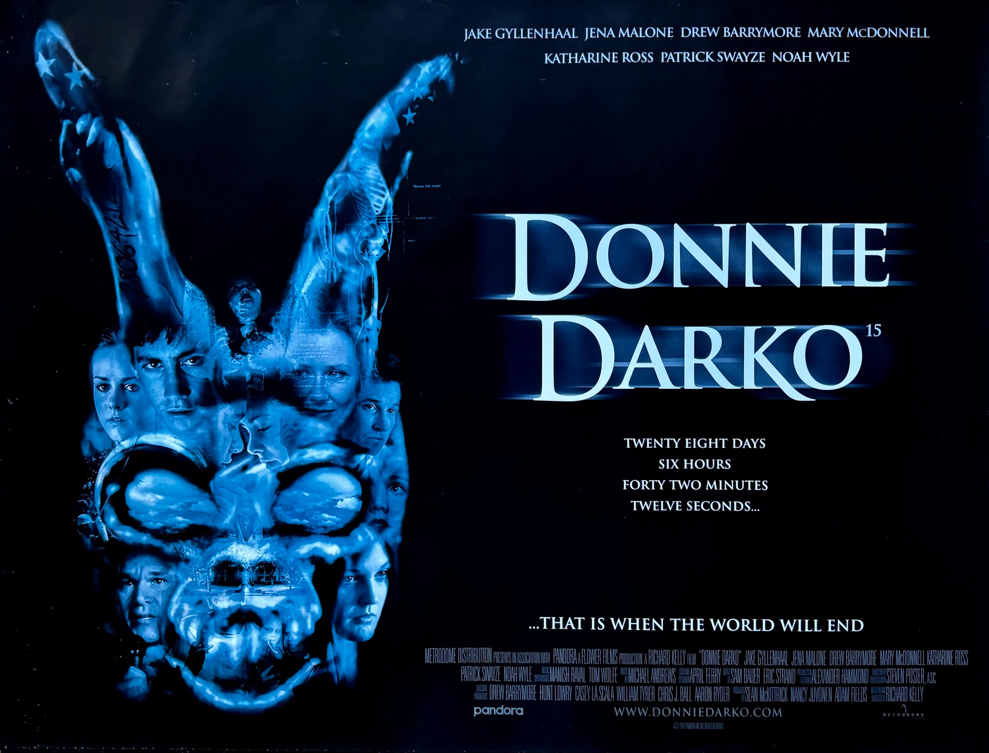 Original Donnie Darko Movie Poster - Jake Gyllenhaal - Cult Film