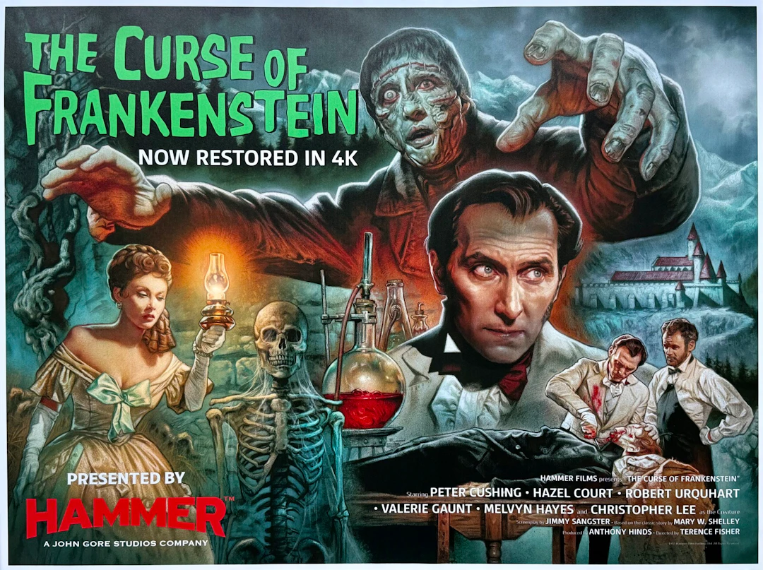 Original Curse of Frankenstein Movie Poster - Peter Cushing