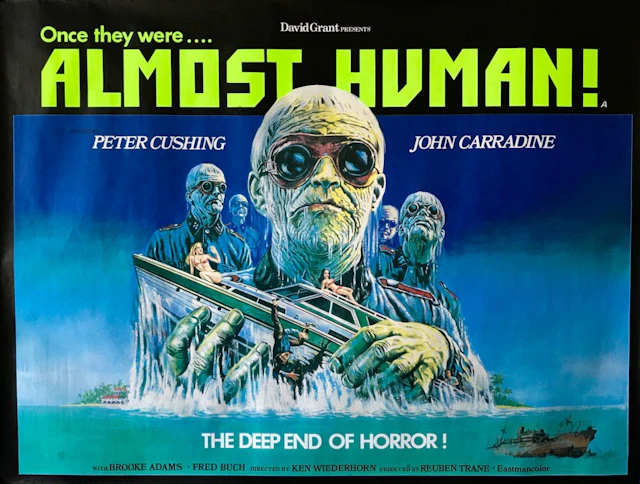 Original Almost Human Movie Poster - Peter Cushing - Horror