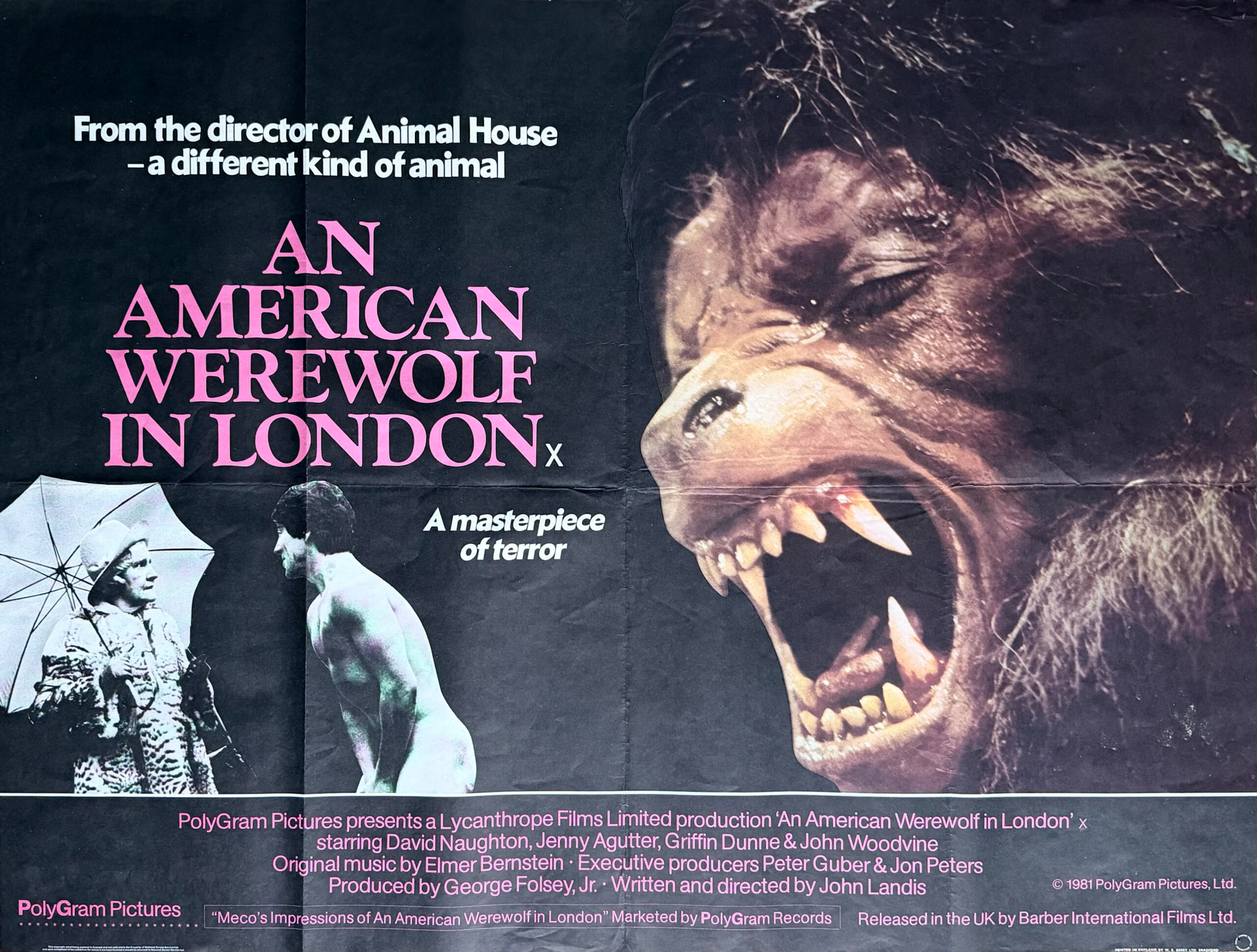 Original An American Werewolf in London Movie Poster