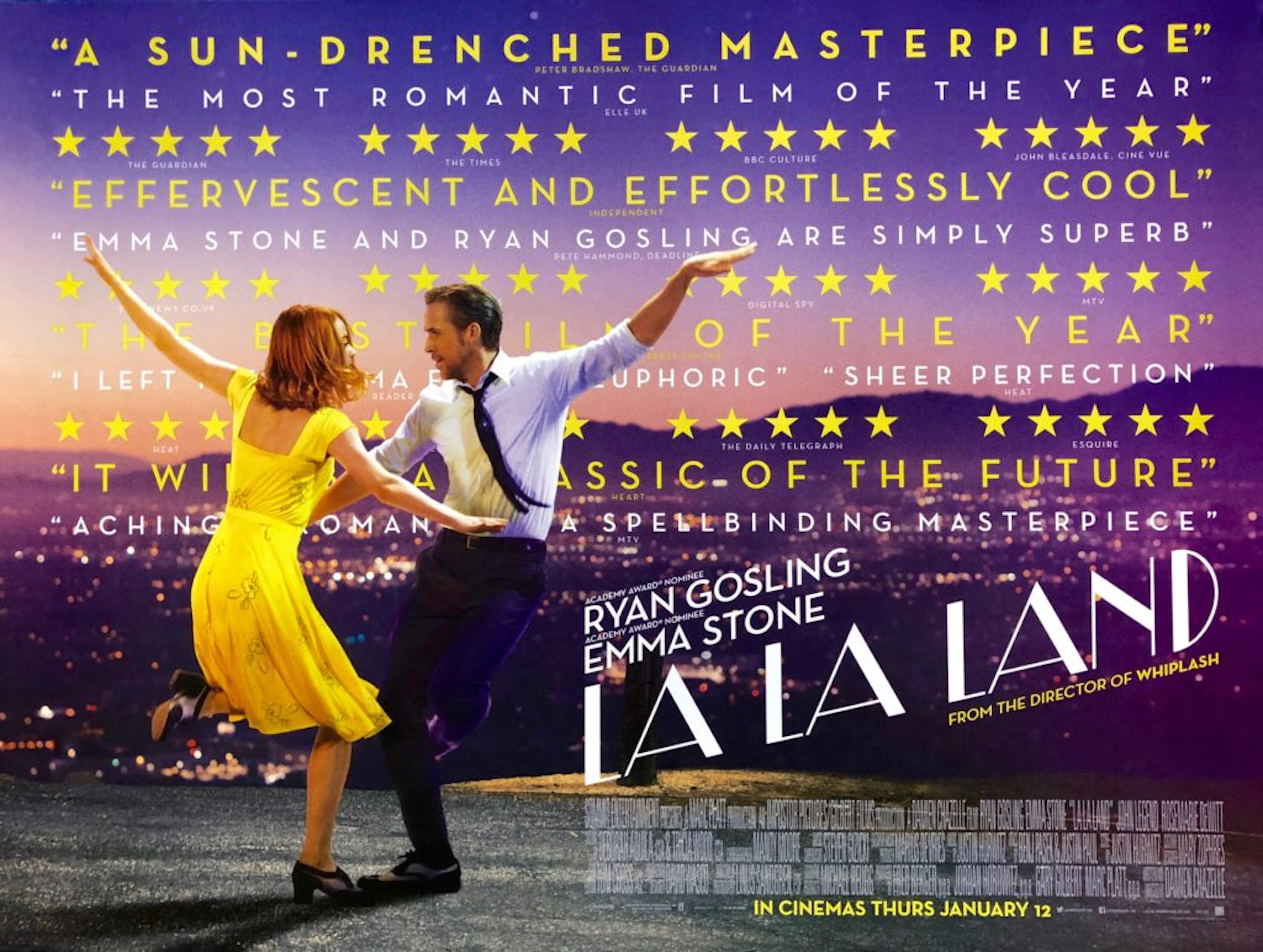 Original La La Land Movie Poster - Ryan Gosling - Emma Stone