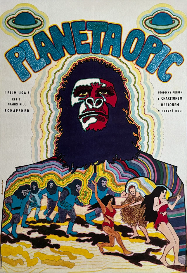 Original Planet of the Apes Movie Poster - Charlton Heston - Sci-Fi