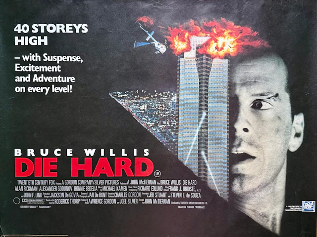 Original Die Hard Movie Poster - Bruce Willis - Alan Rickman