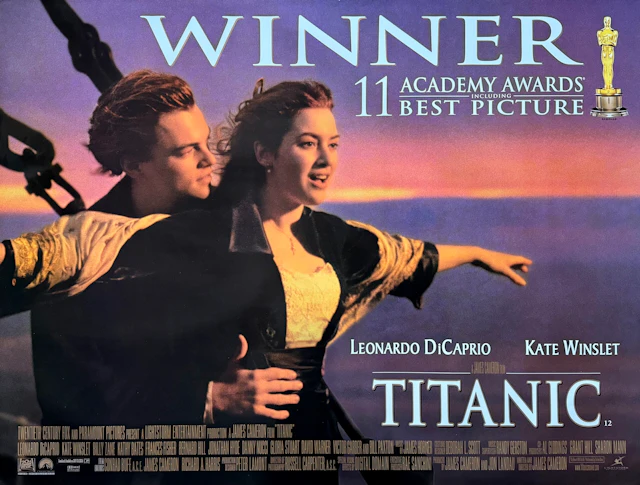 Original Titanic Movie Poster - Leonardo DiCaprio - Kate Winslet