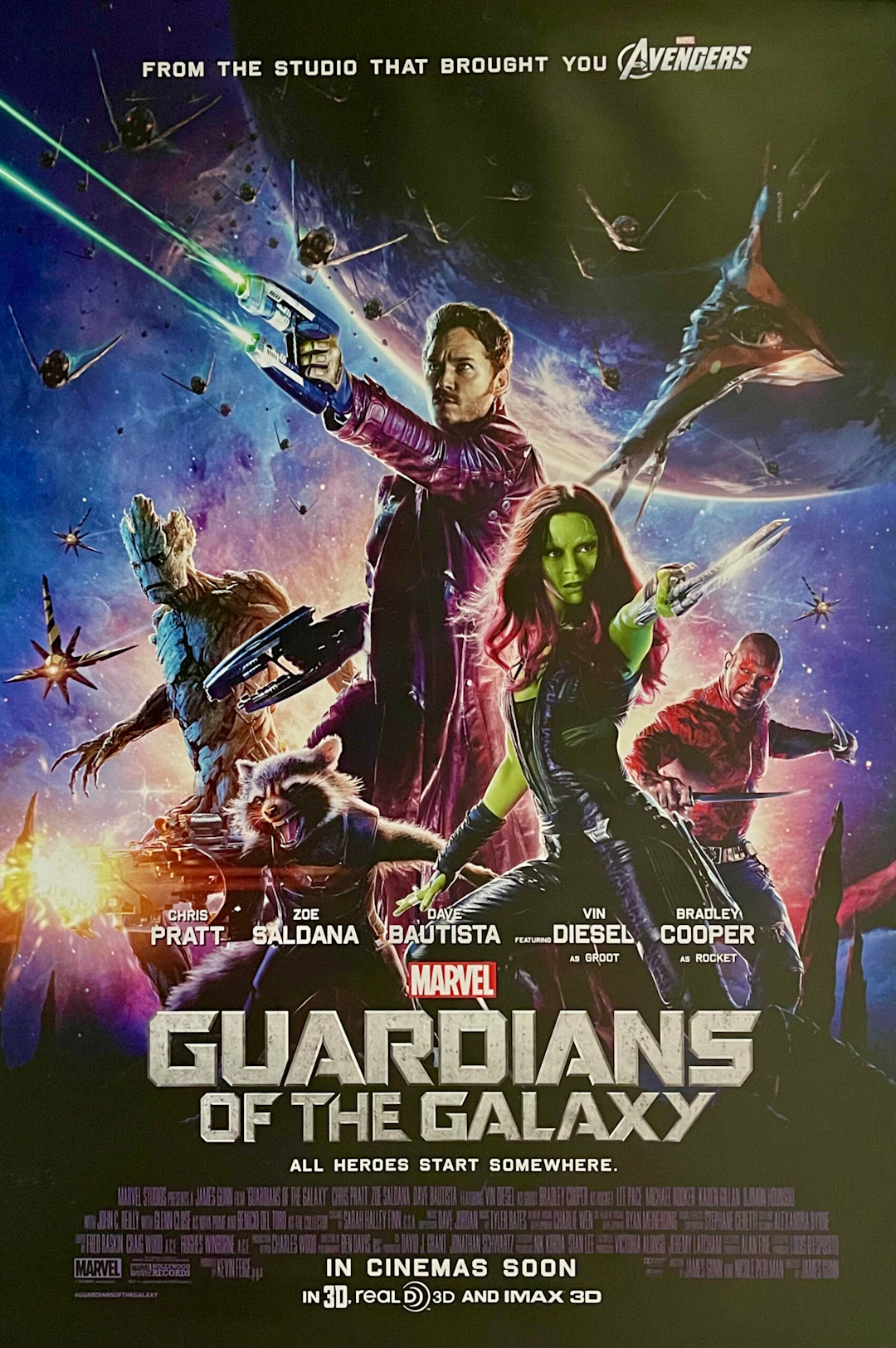 Original Guardians of the Galaxy Movie Poster - Chris Pratt