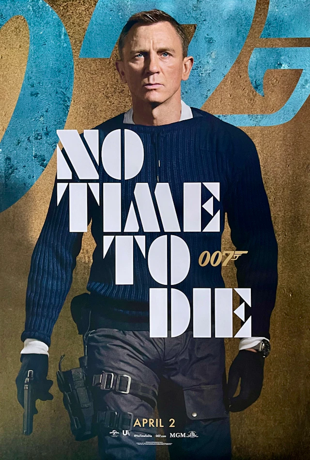 Original James Bond No Time To Die Movie Poster - 007 - Daniel Craig