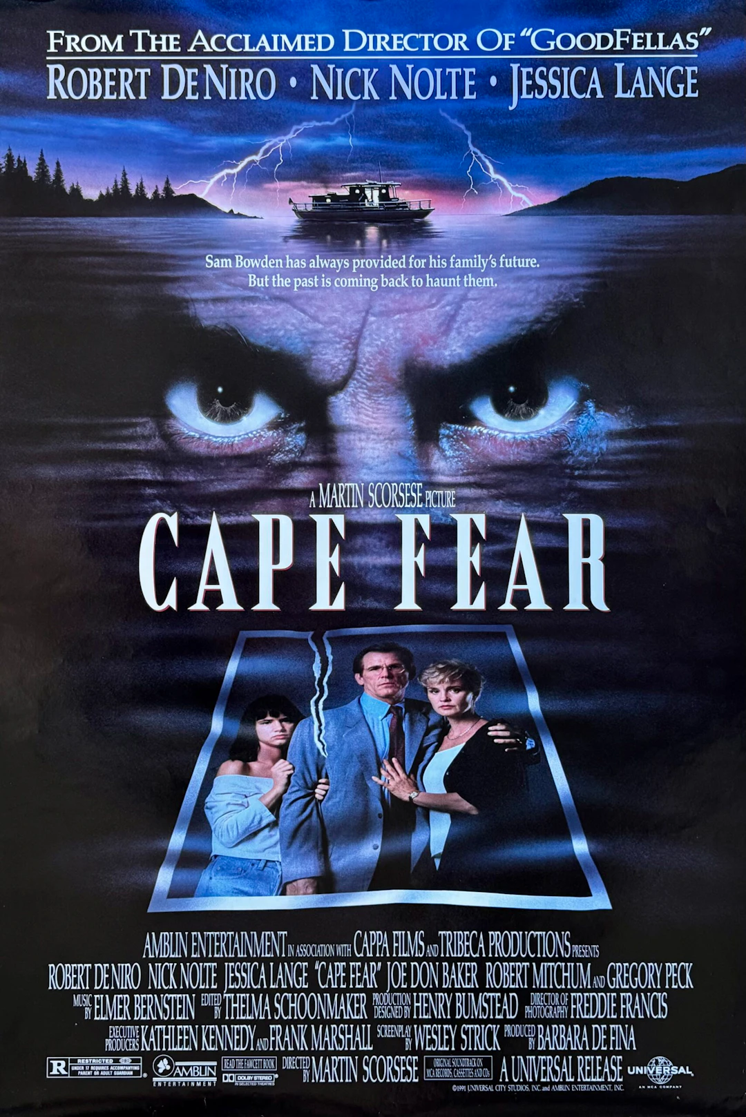 Original Cape Fear Movie Poster - Martin Scorsese - Max Cady