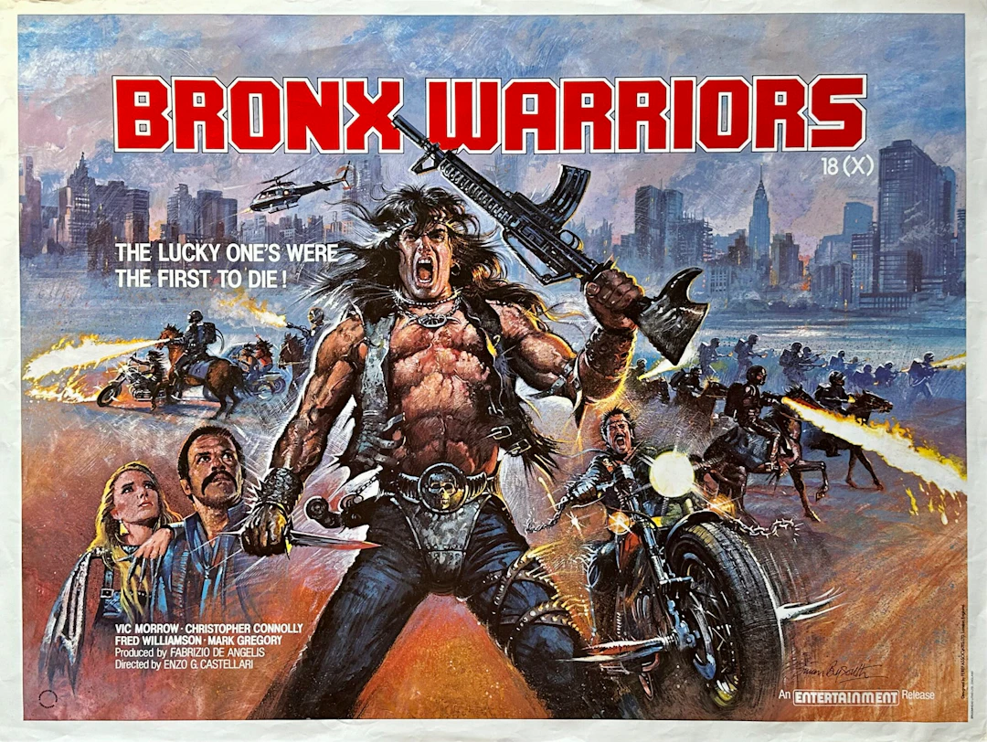 Original Bronx Warriors Movie Poster - Mark Gregory - Vic Morrow