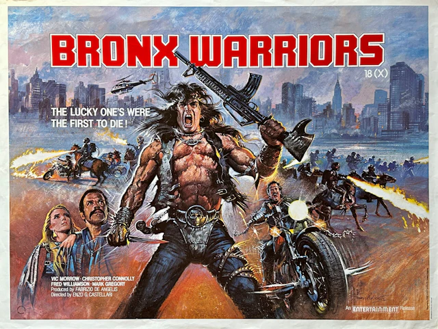 Original Bronx Warriors Movie Poster - Mark Gregory - Vic Morrow