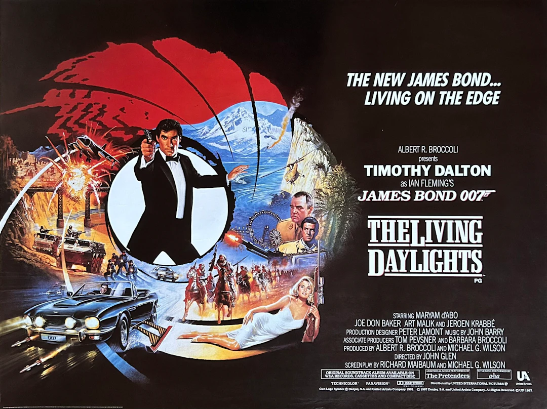 Original James Bond: The Living Daylights Film Poster - Timothy Dalton