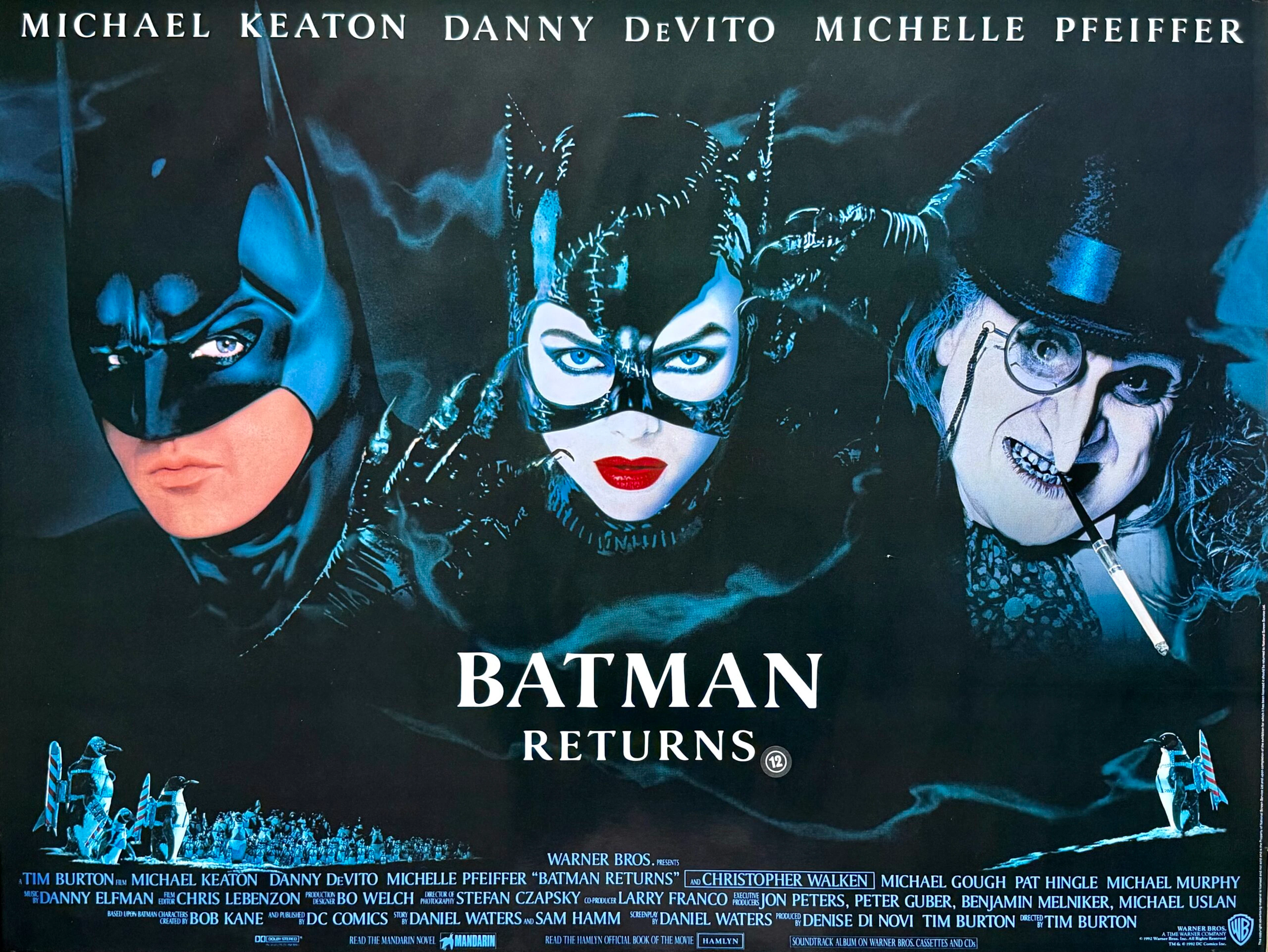 Original Batman Returns Movie Poster - Catwoman - Penguin