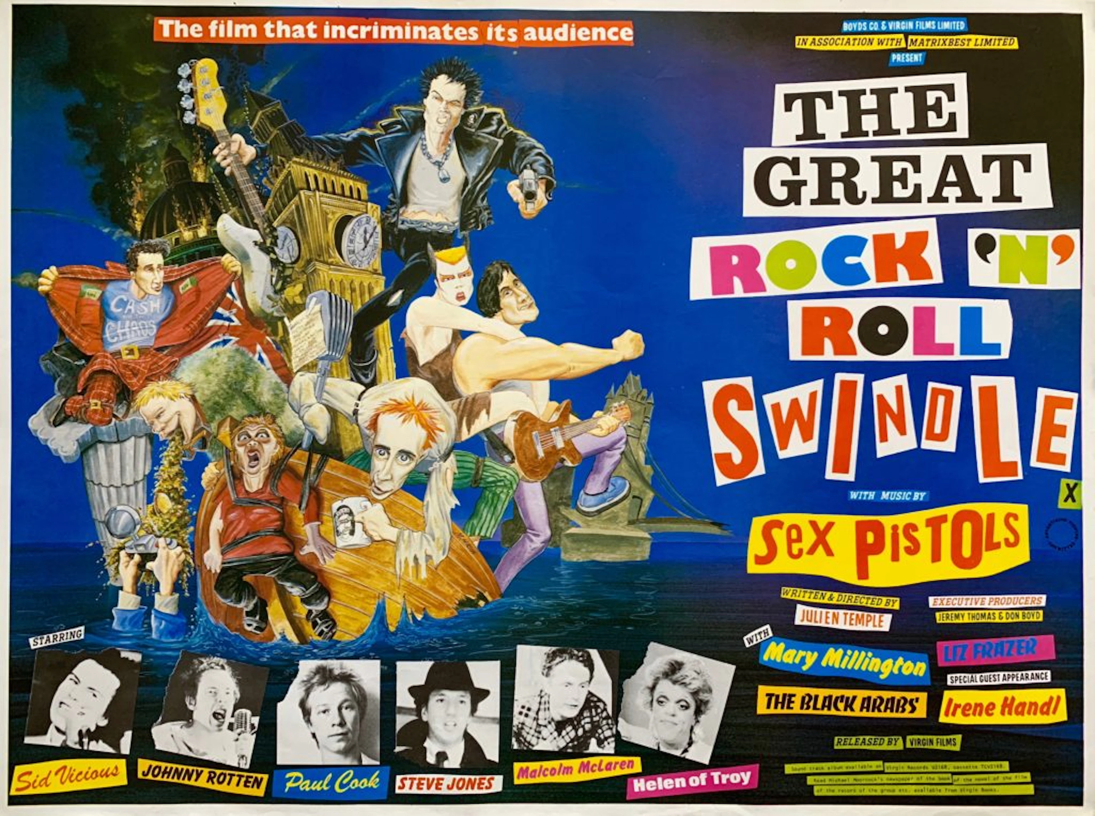 Original The Great Rock 'n' Roll Swindle Movie Poster - Sex Pistols