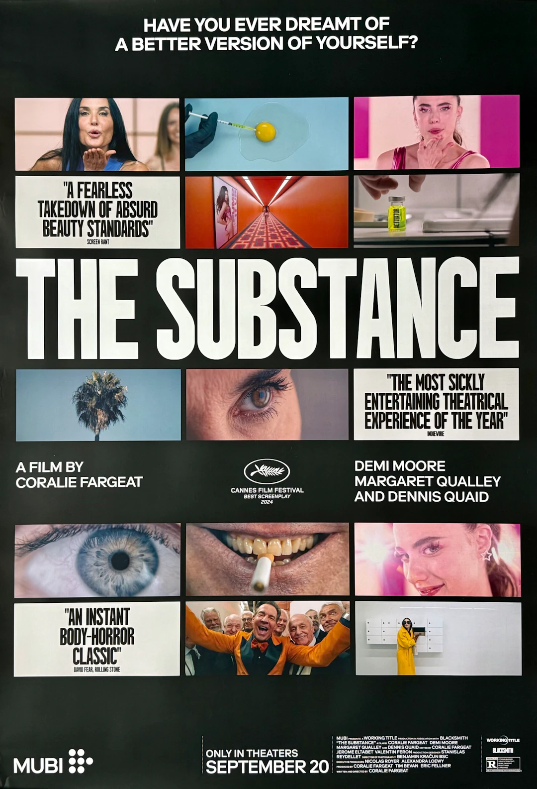 Original The Substance Movie Poster - Demi Moore - Horror