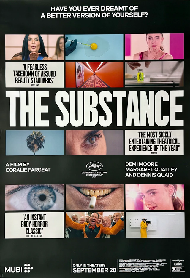 Original The Substance Movie Poster - Demi Moore - Horror