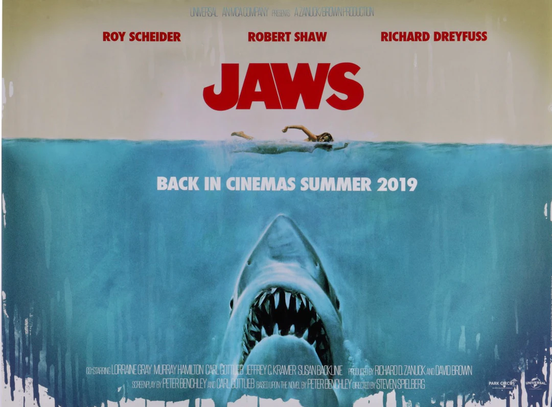Original Jaws Movie Poster - Steven Spielberg - Great White Shark