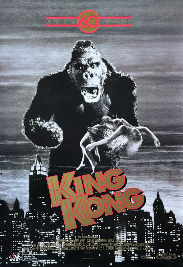 Original King Kong Movie Poster - 60th Anniversary - Fay Wray
