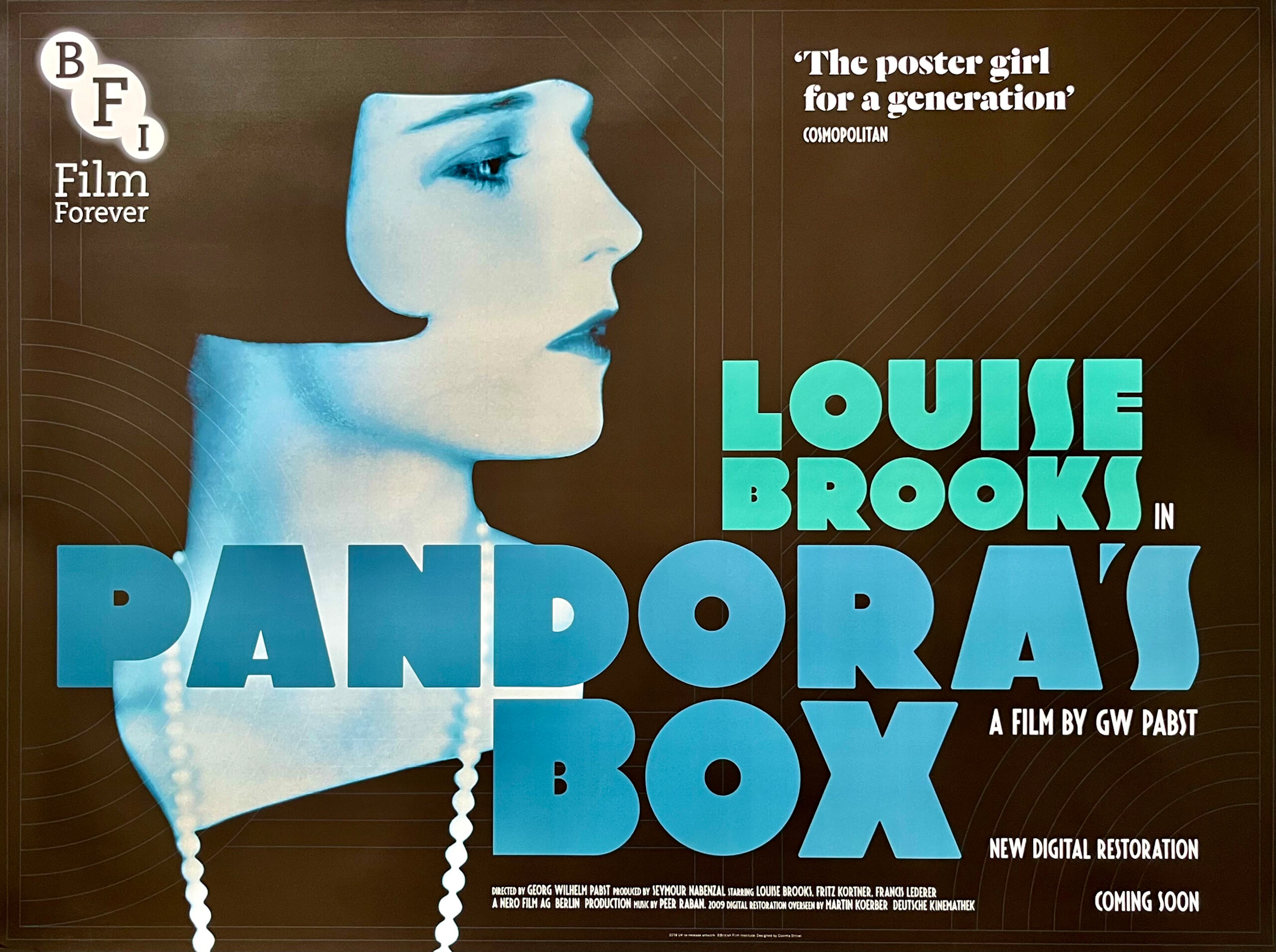 Original Pandora's Box Movie Poster - Louise Brooks - G W Pabst