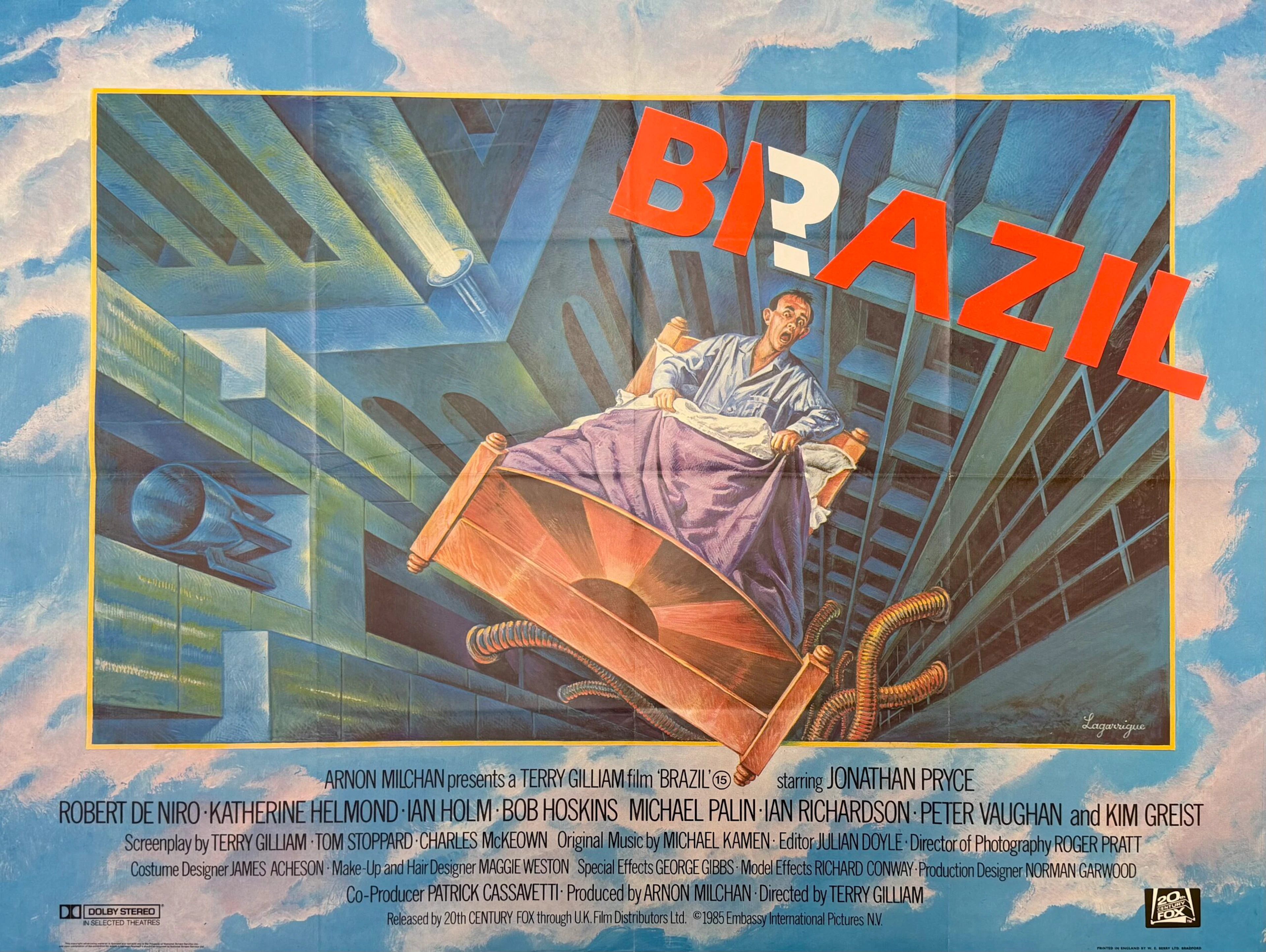 Original Brazil Movie Poster - Terry Gilliam - Robert De Niro