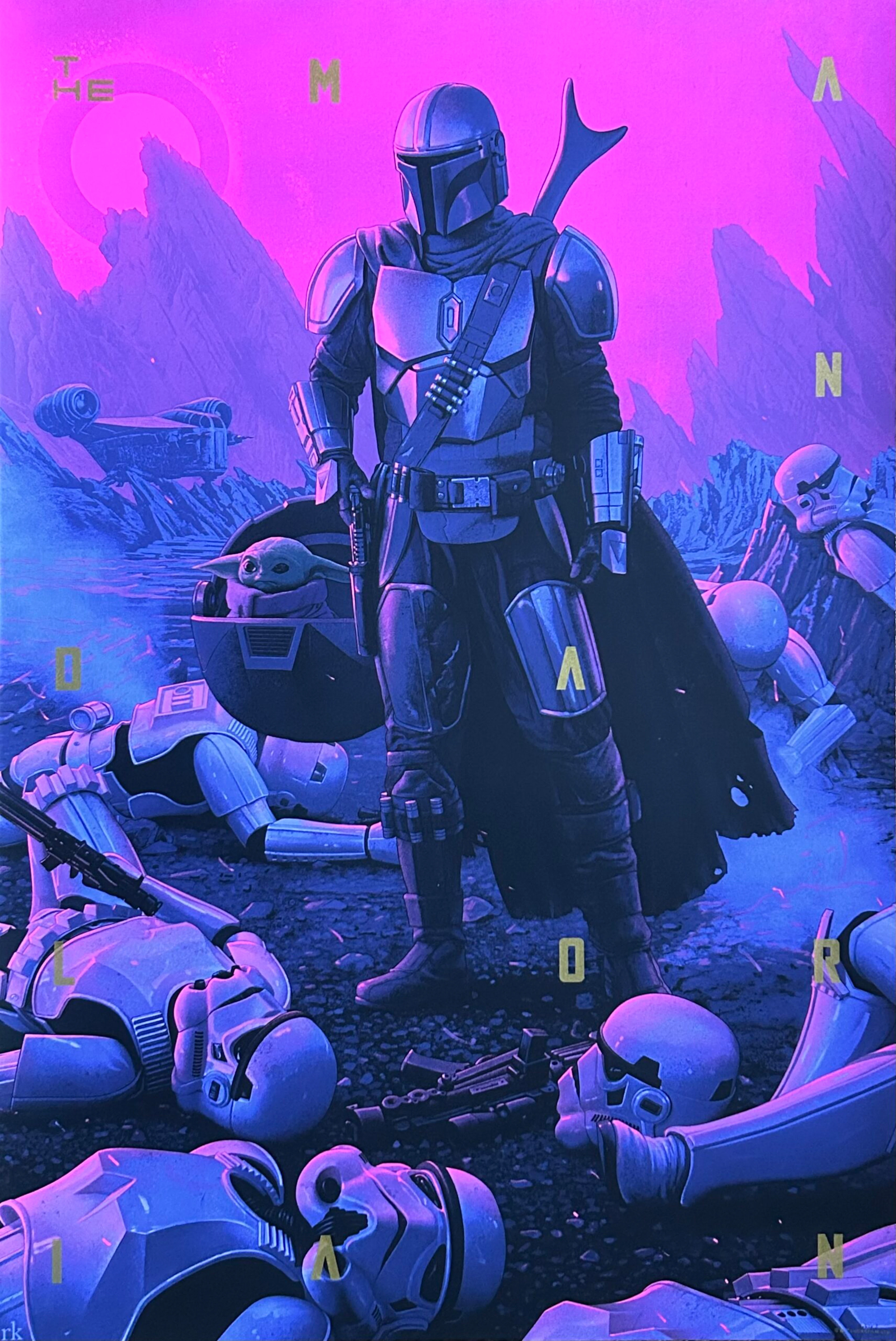 Original Star Wars: The Mandalorian Poster - Grogu - Rory Kurtz