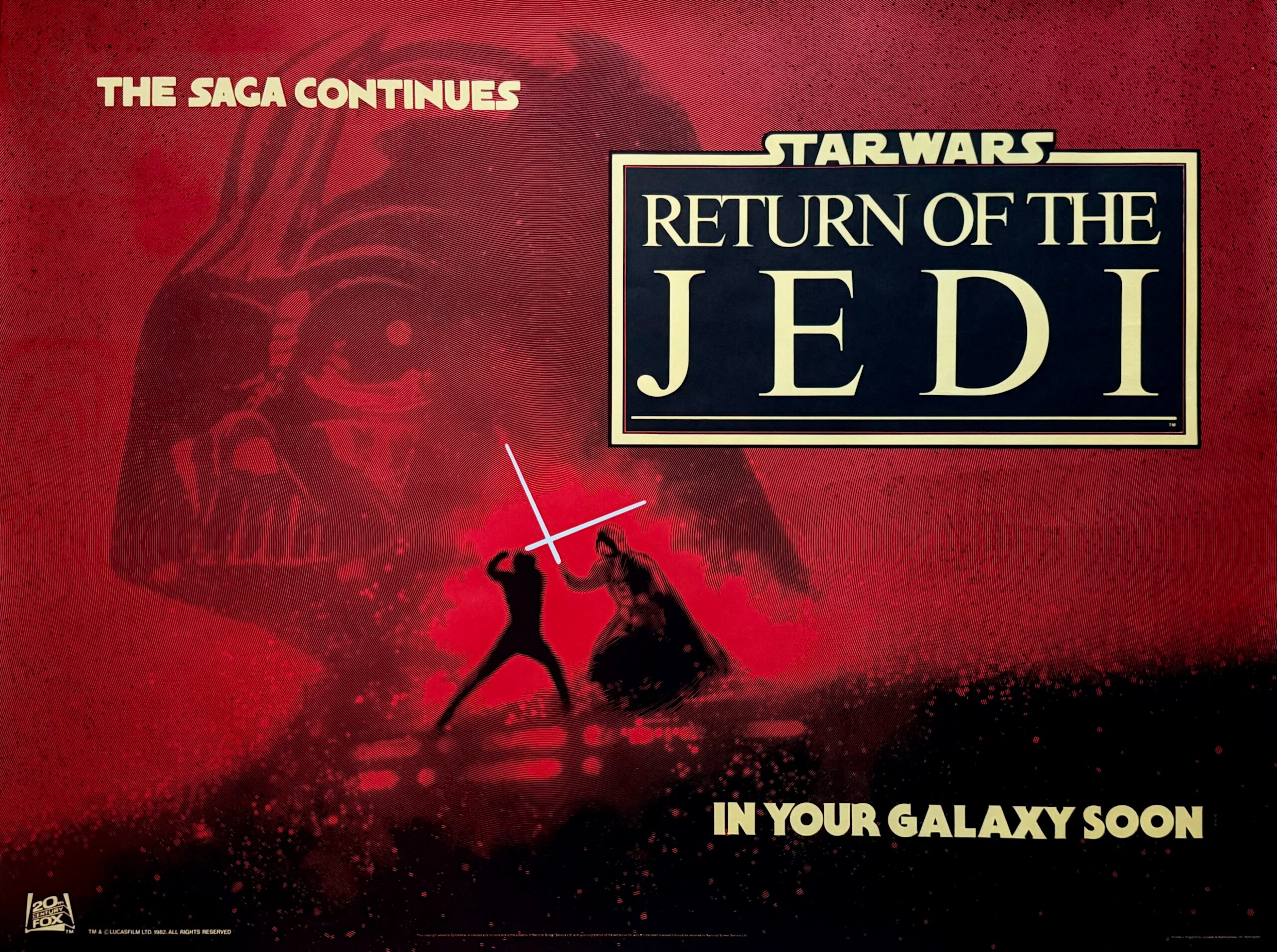Original Star Wars: Episode VI - Return of the Jedi Movie Poster