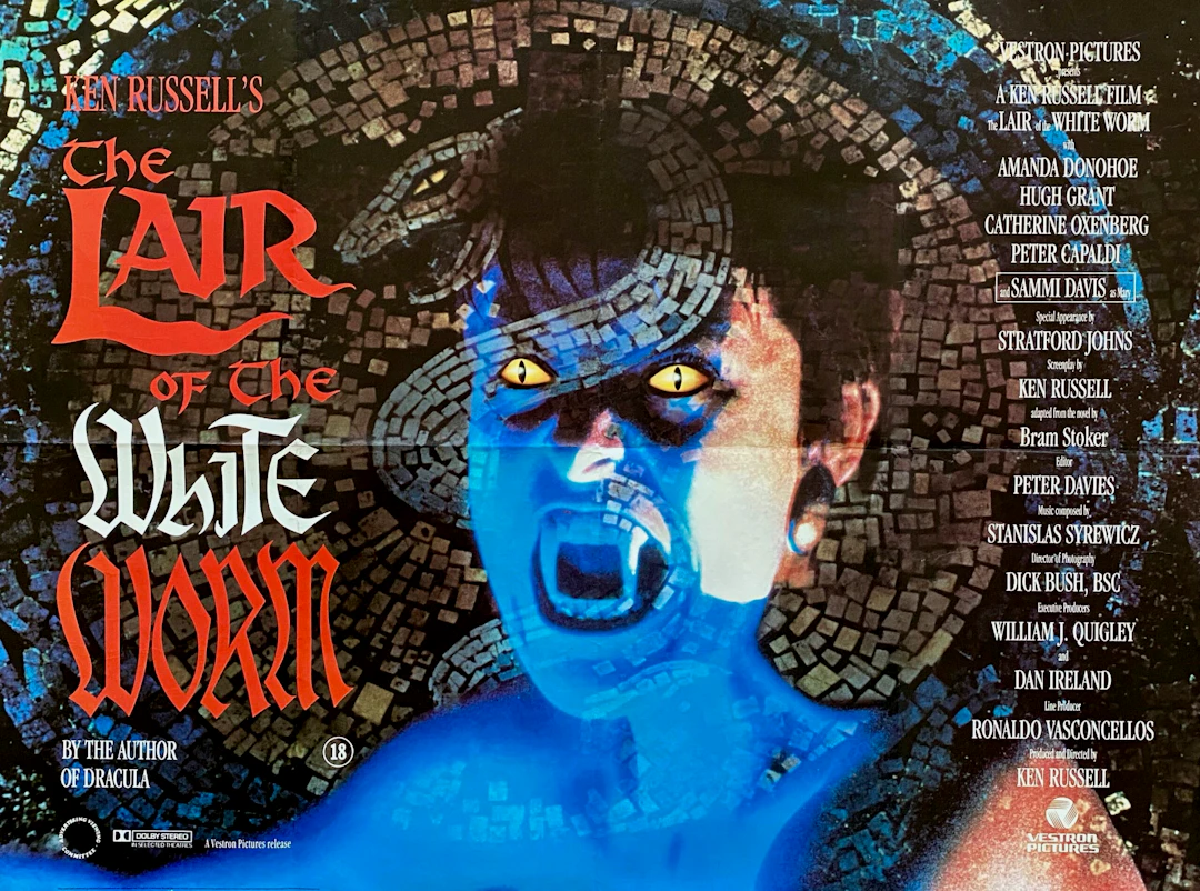 Original Lair of the White Worm Movie Poster - Ken Russell - Bram Stoker