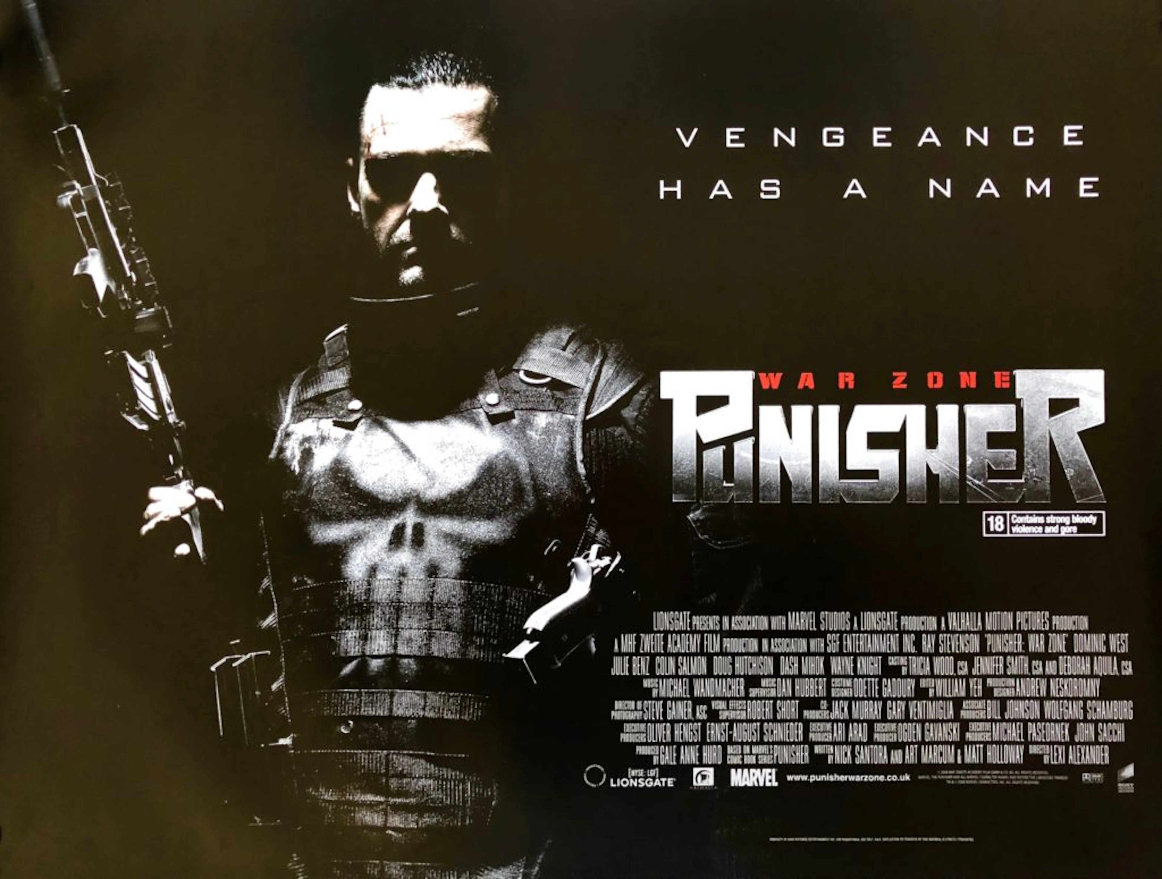 Original Punisher: War Zone Movie Poster - Vigilante - Ray Stevenson