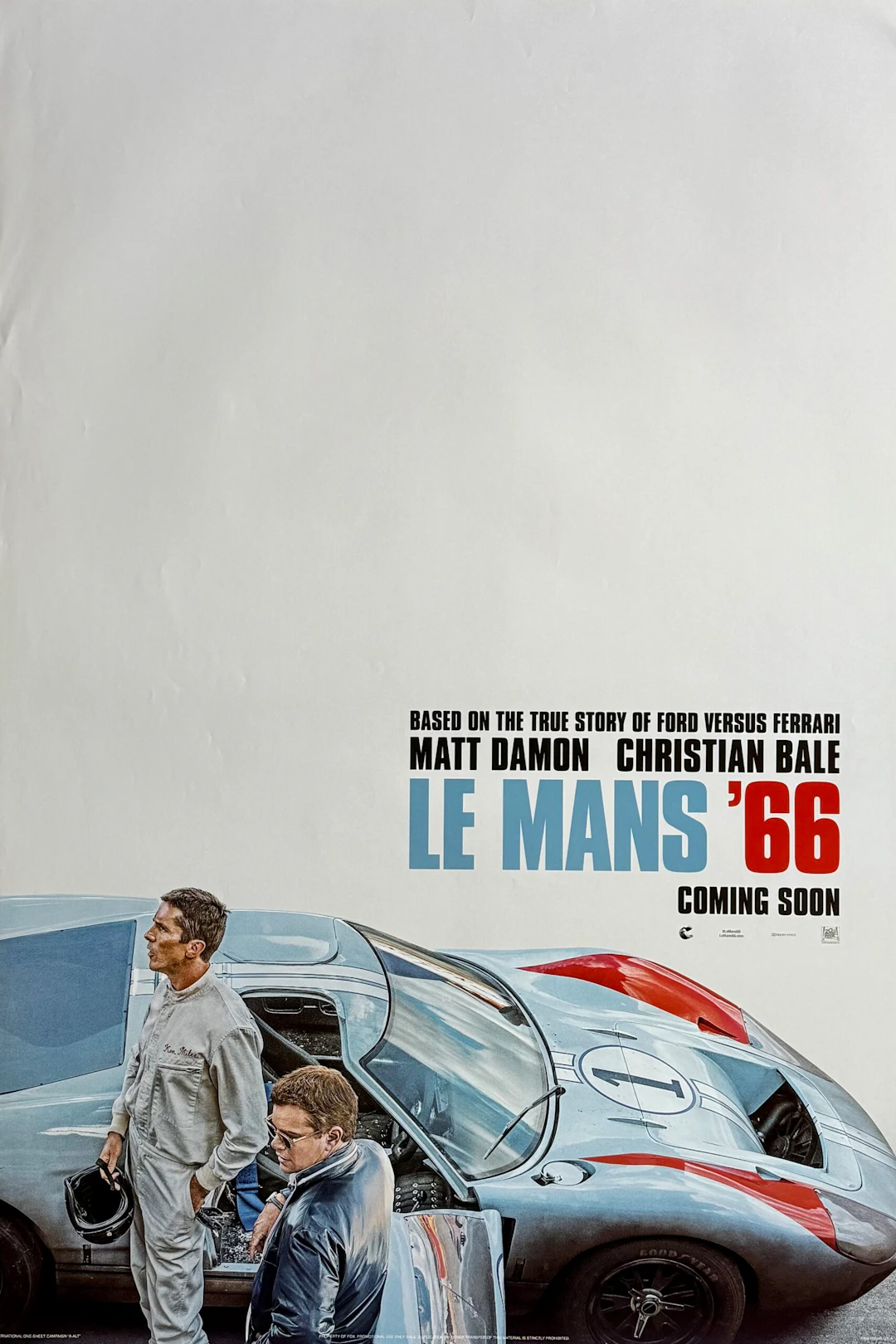 Original Le Mans '66 Movie Poster - Motor Racing - Ford - Ferrari