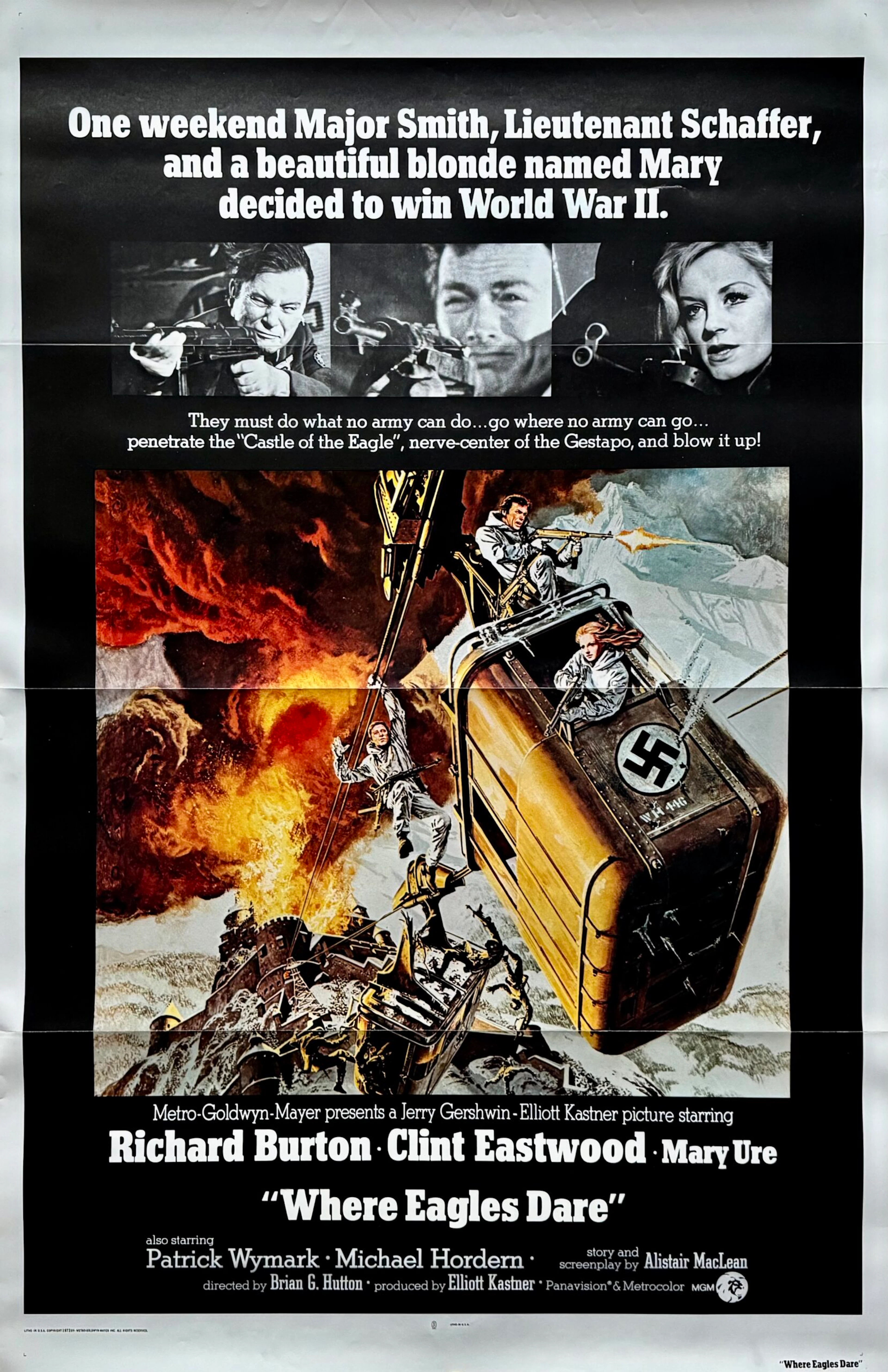 Original Where Eagles Dare Movie Poster - Clint Eastwood