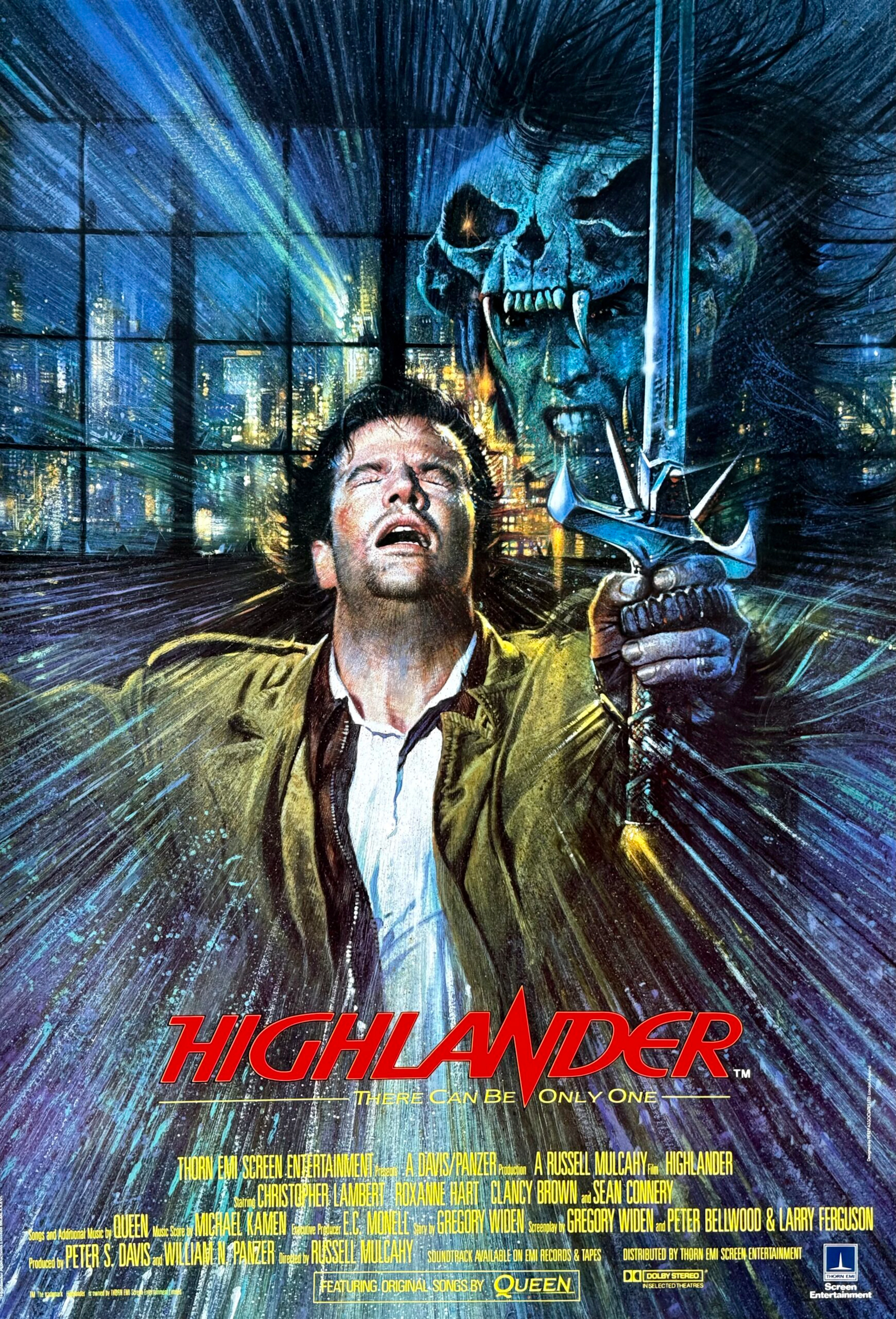 Original Highlander Movie Poster - Christopher Lambert