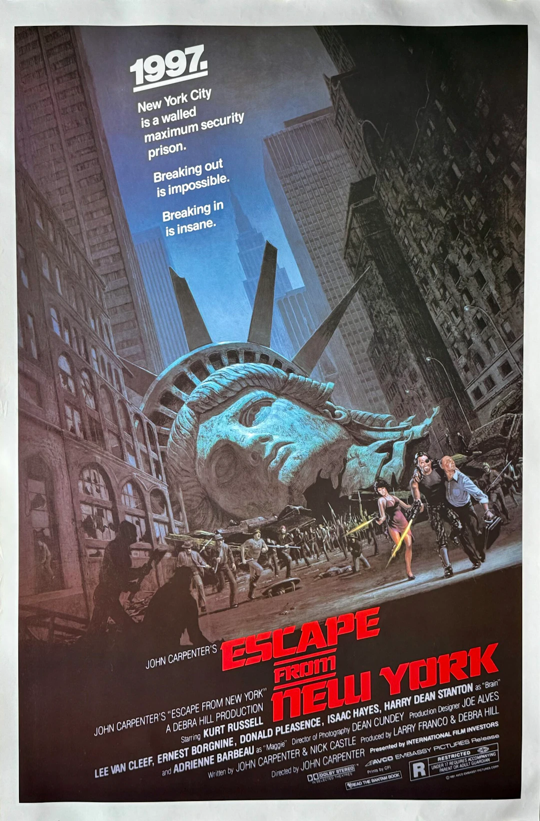 Original Escape From New York Movie Poster - John Carpenter