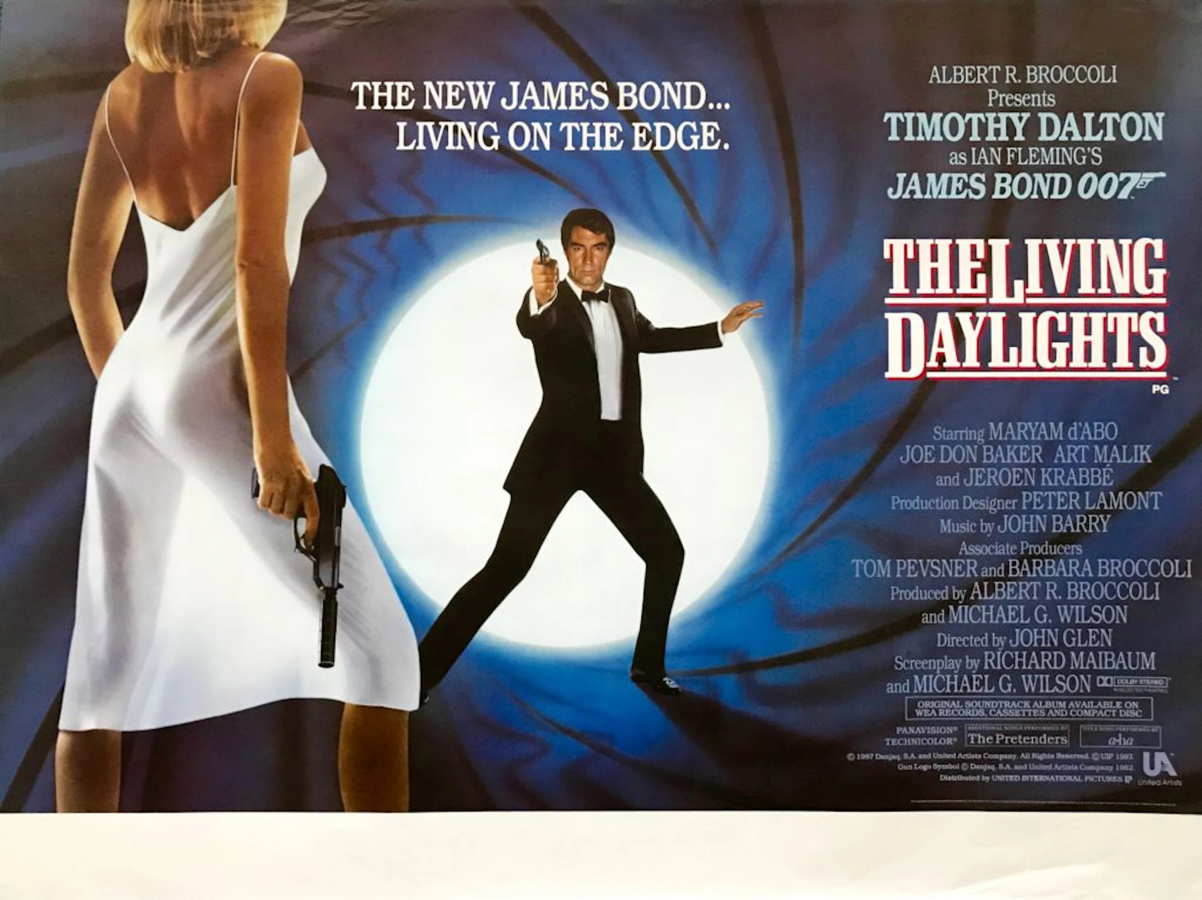 Original James Bond: The Living Daylights Movie Poster