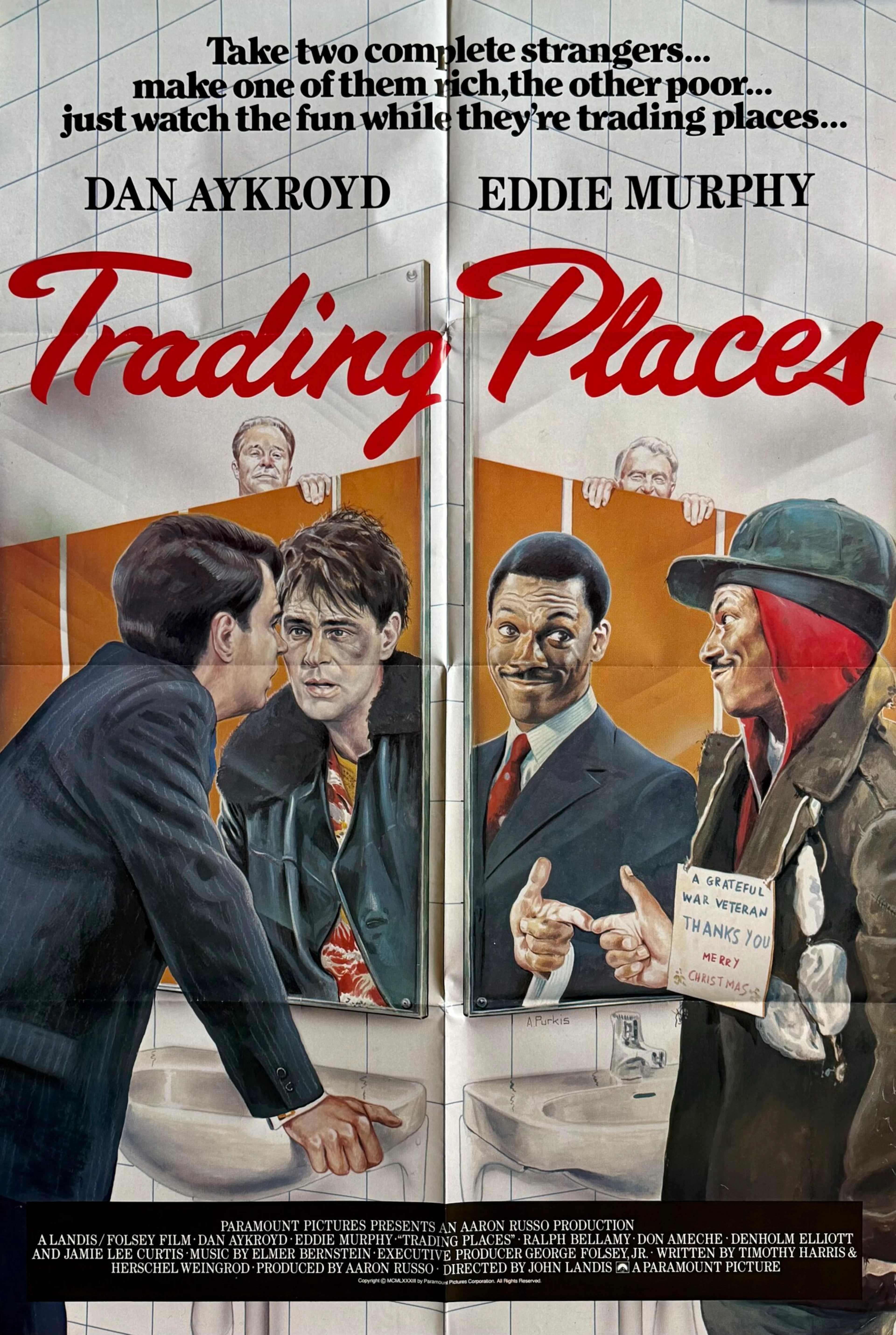 Original Trading Places Movie Poster - Eddie Murphy - Comedy