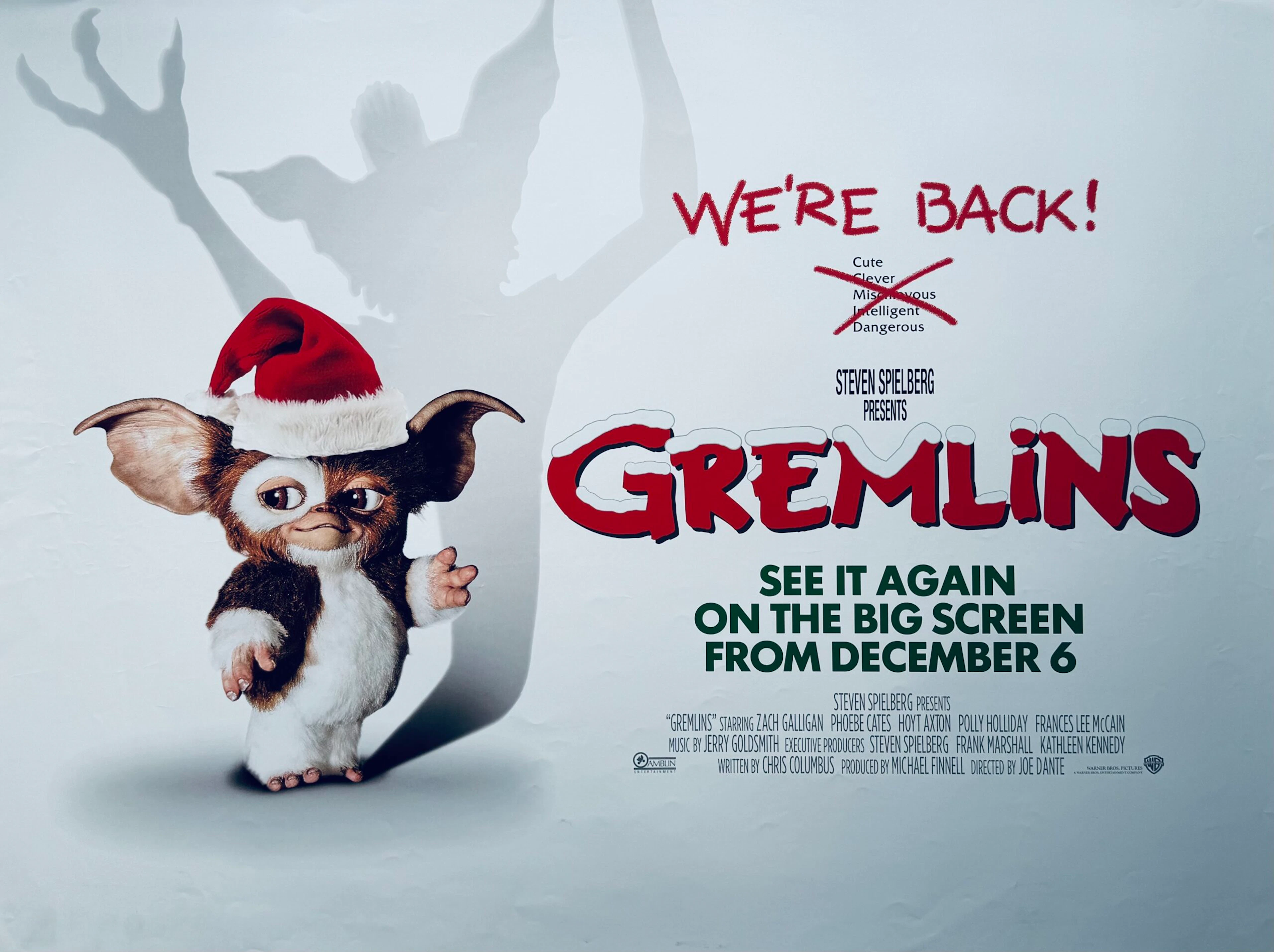 Original Gremlins Movie Poster - Joe Dante - Steven Spielberg