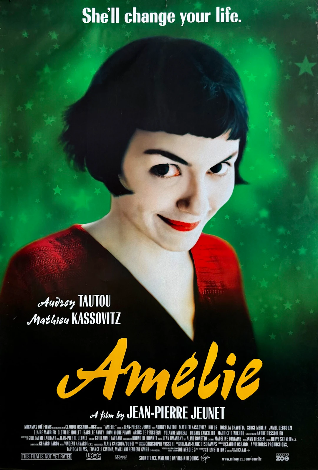 Original Amelie Movie Poster - Audrey Tautou - Romance - Comedy