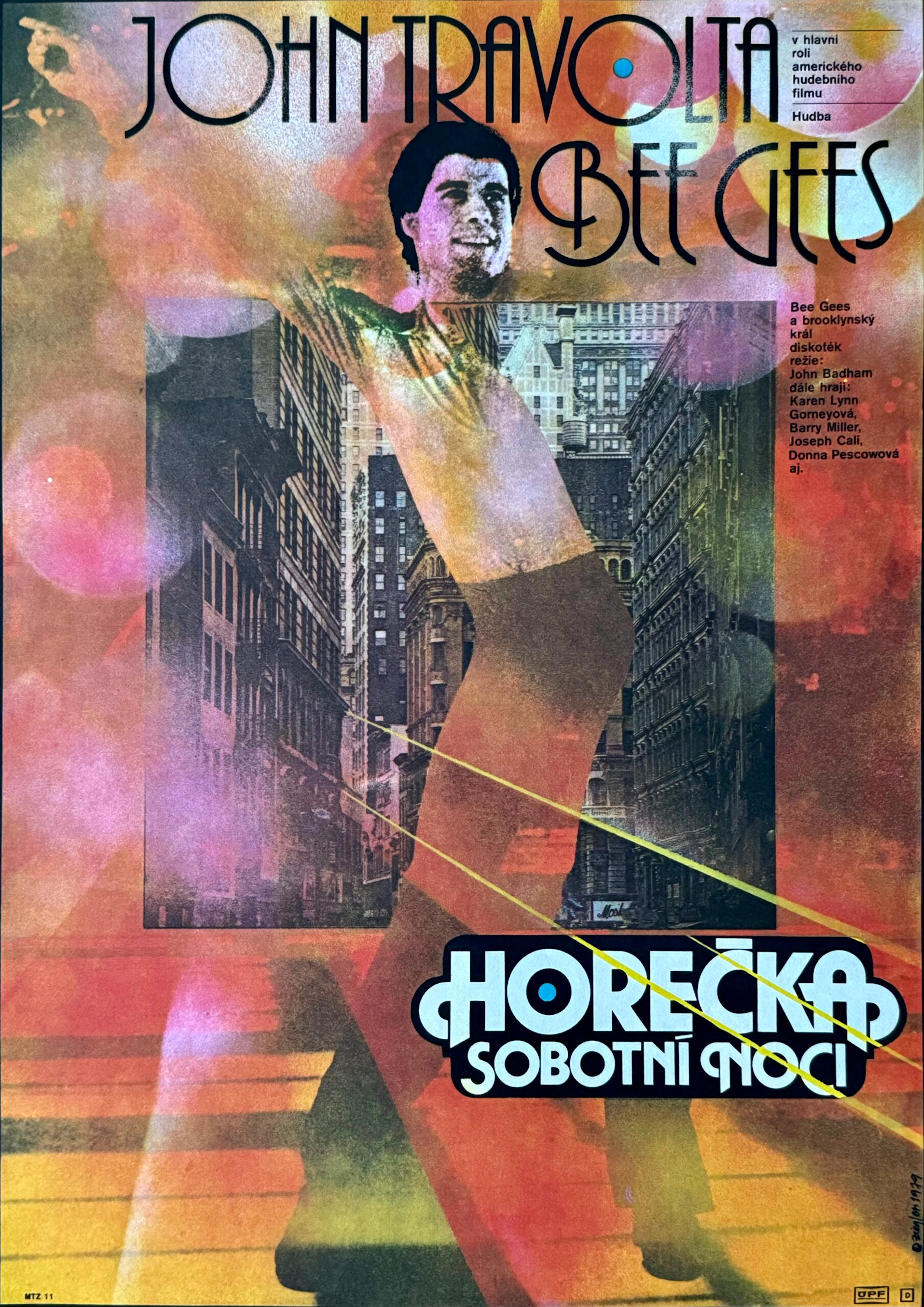 Original Saturday Night Fever Movie Poster - John Travolta - Disco